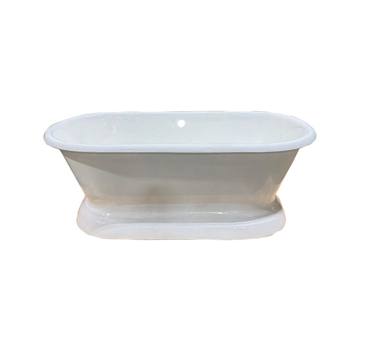Duet 66" Cast Iron Double Roll Top Tub on Base