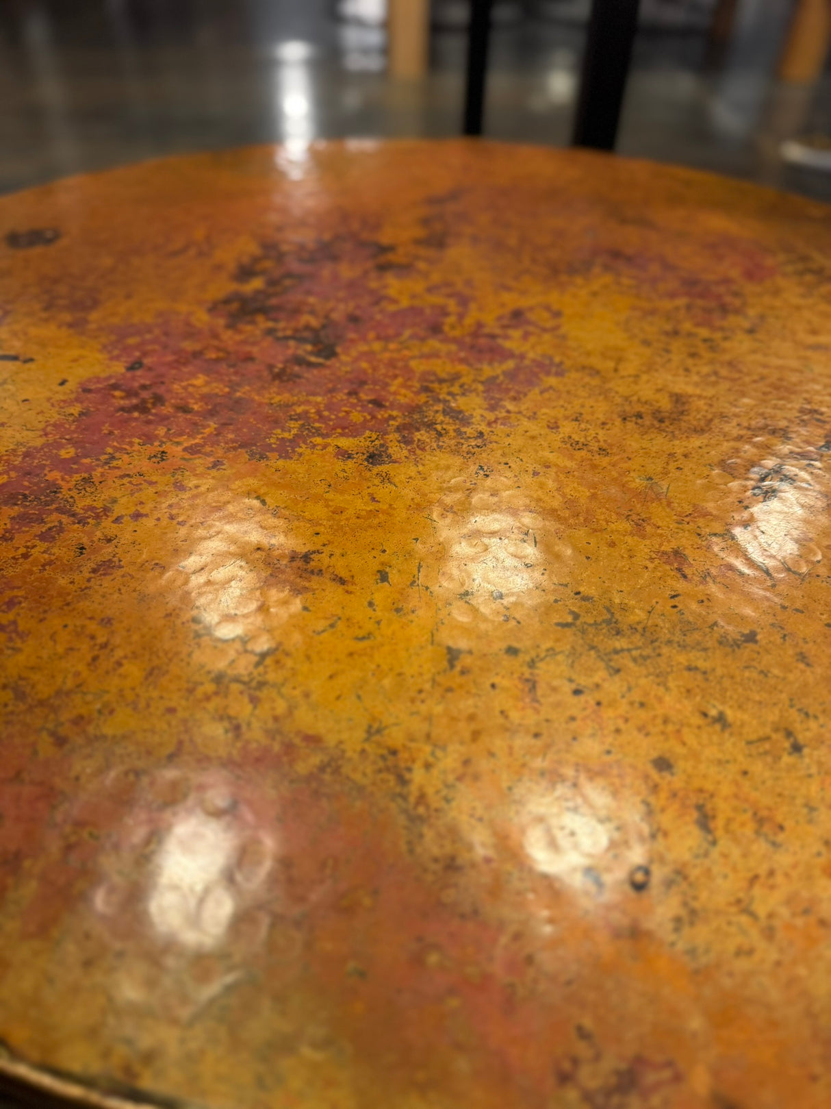 Arhaus 36” Round Copper Coffee Table