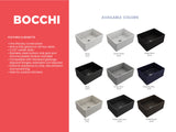 BOCCHI 1137-004-0120 Classico Farmhouse Apron Front Fireclay 24 in. Single Bowl Kitchen Sink with Protective Bottom Grid and Strainer in Matte Black