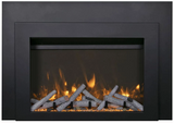 Amantii INS-FM-34 Insert Series - 34" Electric Fireplace Insert with Black Steel Surround and Overlay