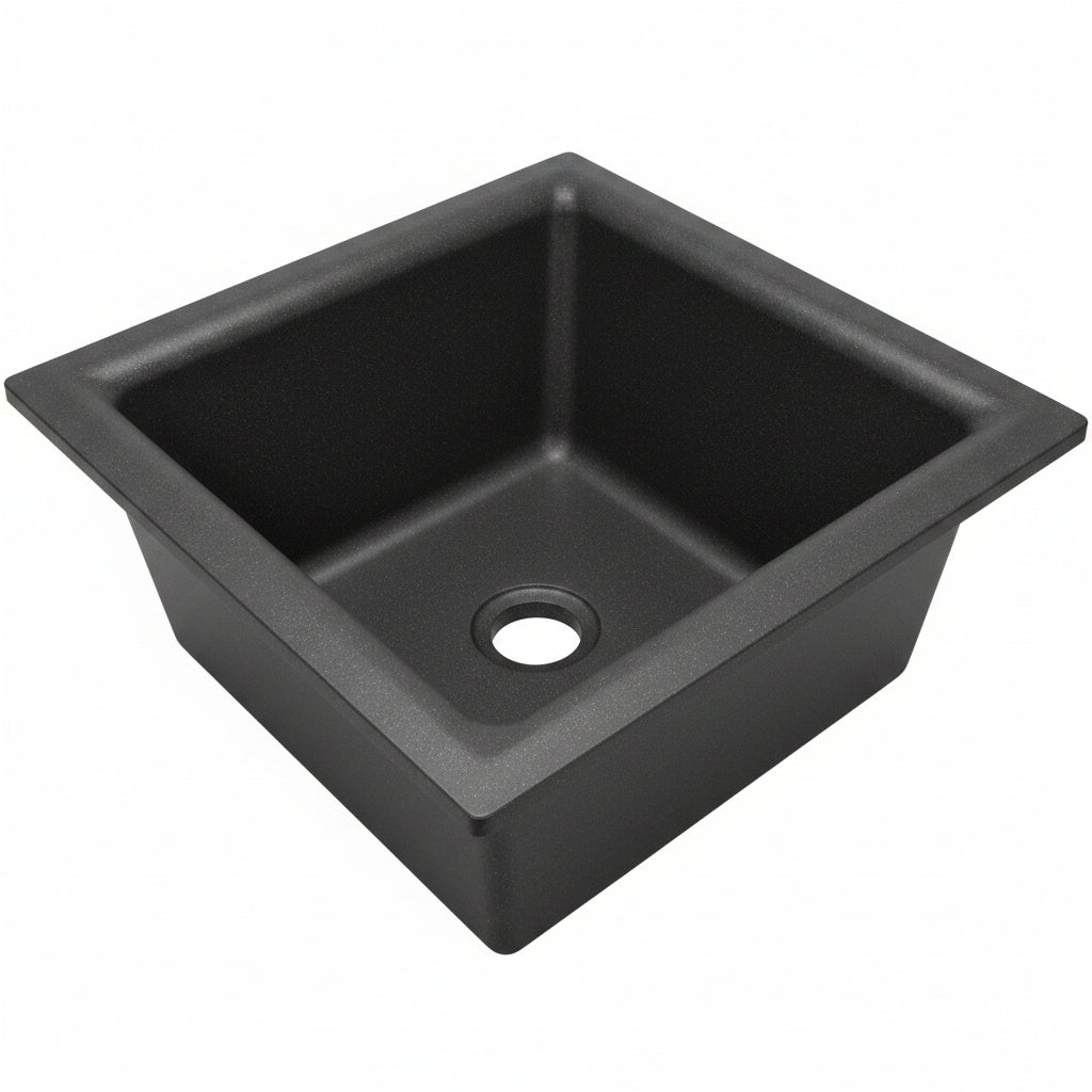 Elkay Quartz Classic ELG1616BK0 Black Single Bowl Dual Mount Bar Sink (Open Box)
