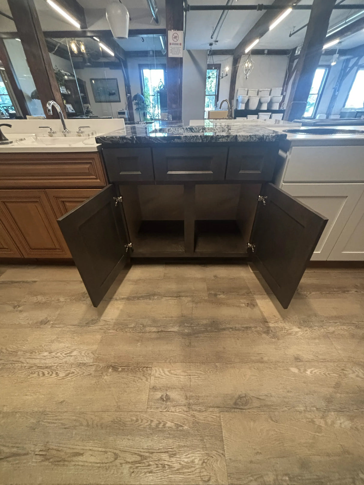 36" KCD Vanity with Quartz Vanity Top – Modern Bathroom Vanity Suite