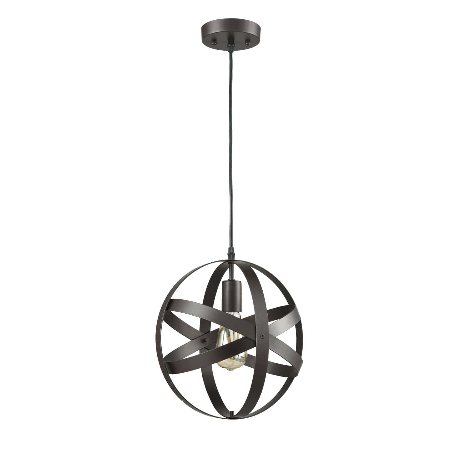 New England Home Goods Industrial Globe Pendant Light Bronze Kitchen Island Lights (Showroom Display for Sale)