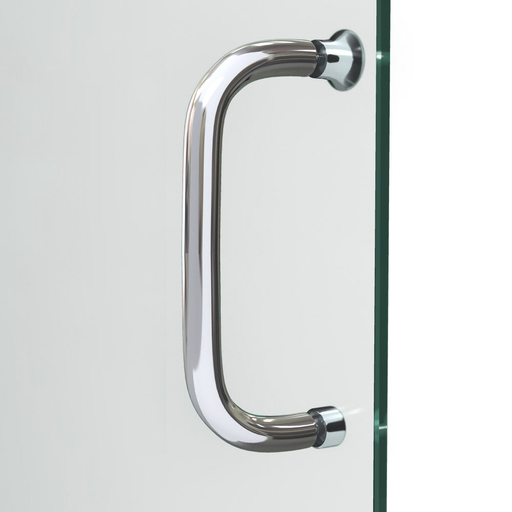 DreamLine Infinity-Z 36 in. D x 48 in. W x 74 3/4 in. H Frosted Sliding Shower Door in Chrome and Center Drain White Base