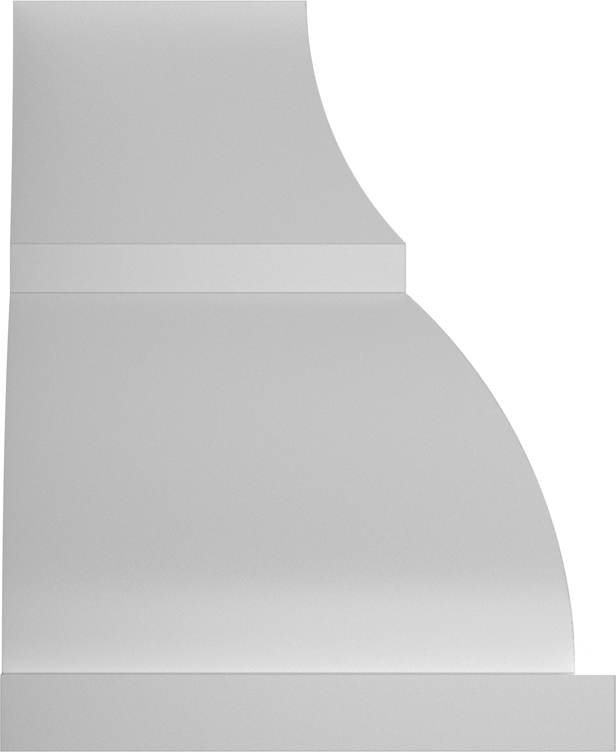 Vent-A-Hood JCH242/B1 WH 42" 600 CFM Designer Wall Mount Range Hood with Complex Curve – Extended Base, Magic Lung Blower, White