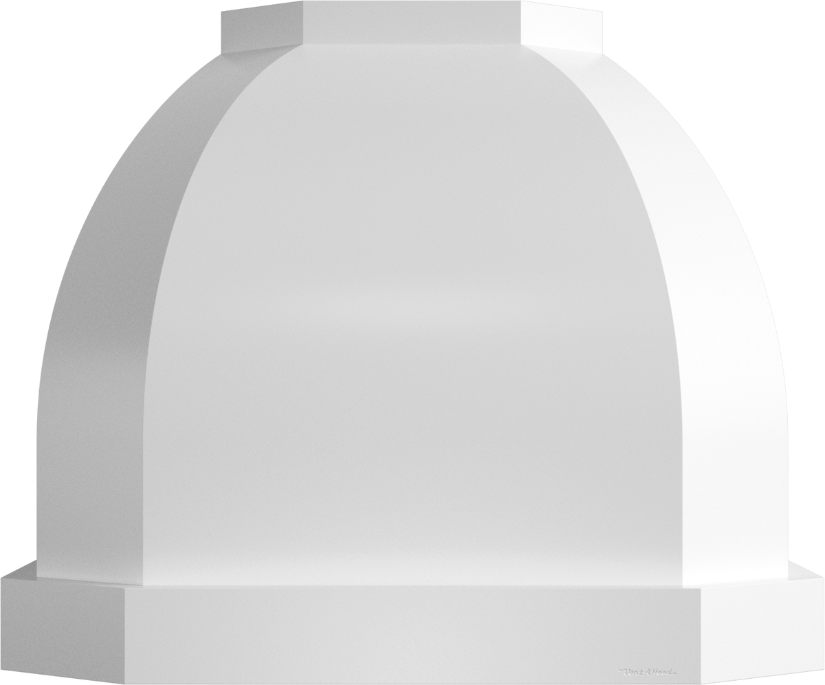 Vent-A-Hood JCH142/C1 WH 42" 300 CFM Designer Convex Wall Mount Range Hood with Clipped Corners, Magic Lung Blower, White