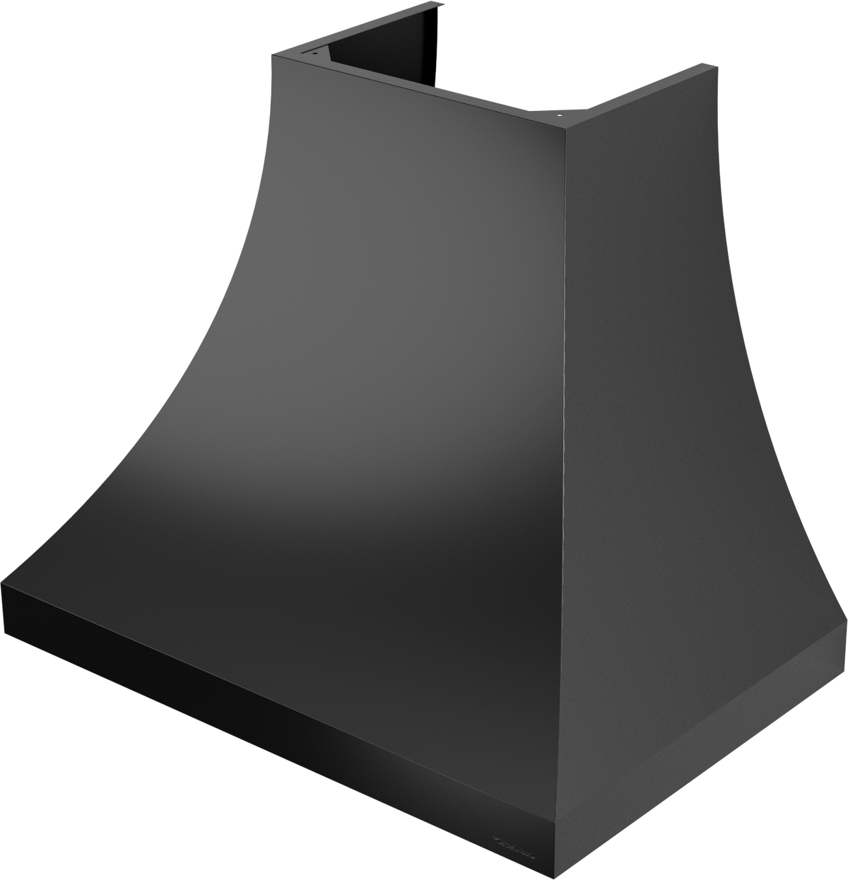 Vent-A-Hood JDH248/C2 BC 48" 600 CFM Designer Concave Wall Mount Range Hood with Slim Lip, Magic Lung Blower, Black Carbide