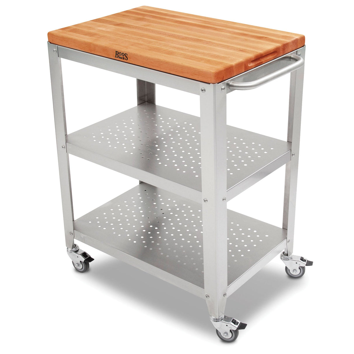 John Boos CHY-CU-CULART30 Cucina Americana Culinarte Kitchen Cart with Wood Top