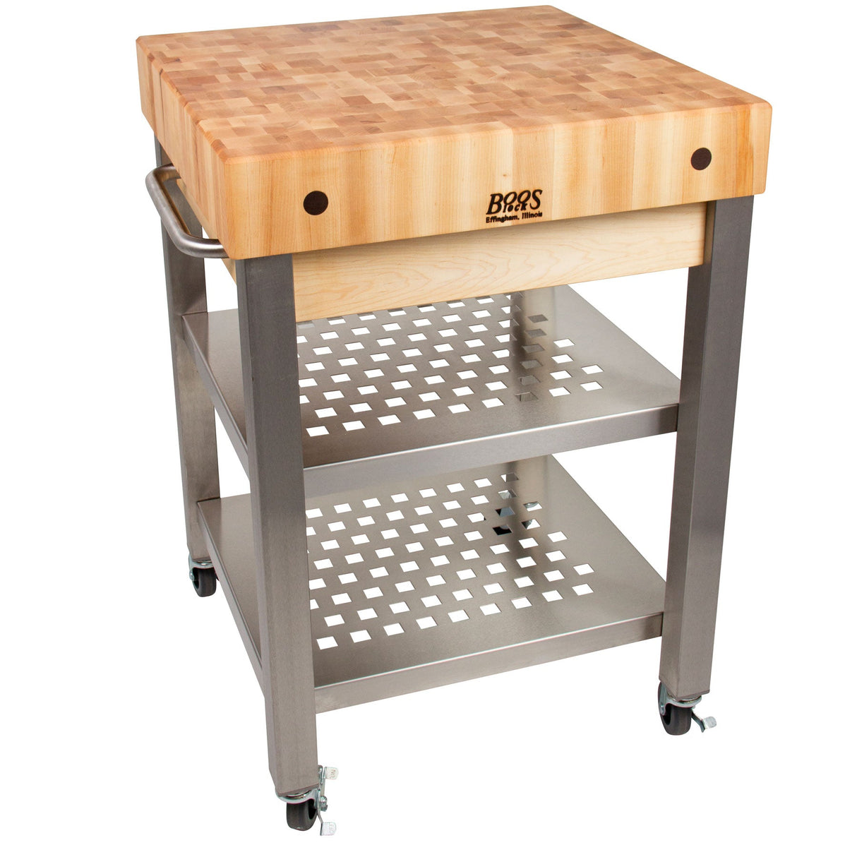 John Boos CUCT14 Cucina Americana Technica Kitchen Cart with Wood Top Counter Depth: 4"