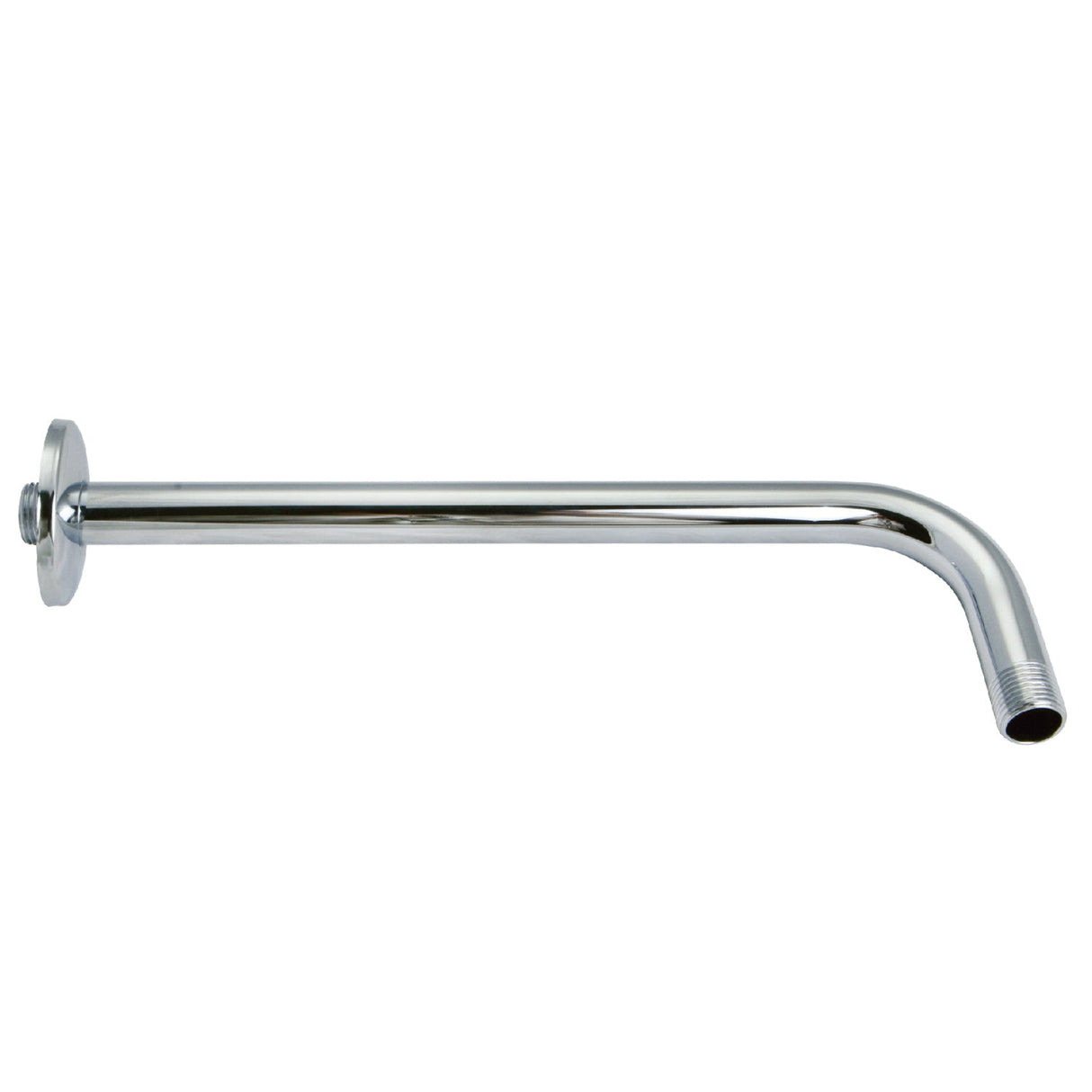 Claremont K112A1 12-Inch J-Shaped Rain Drop Shower Arm with Flange, Polished Chrome