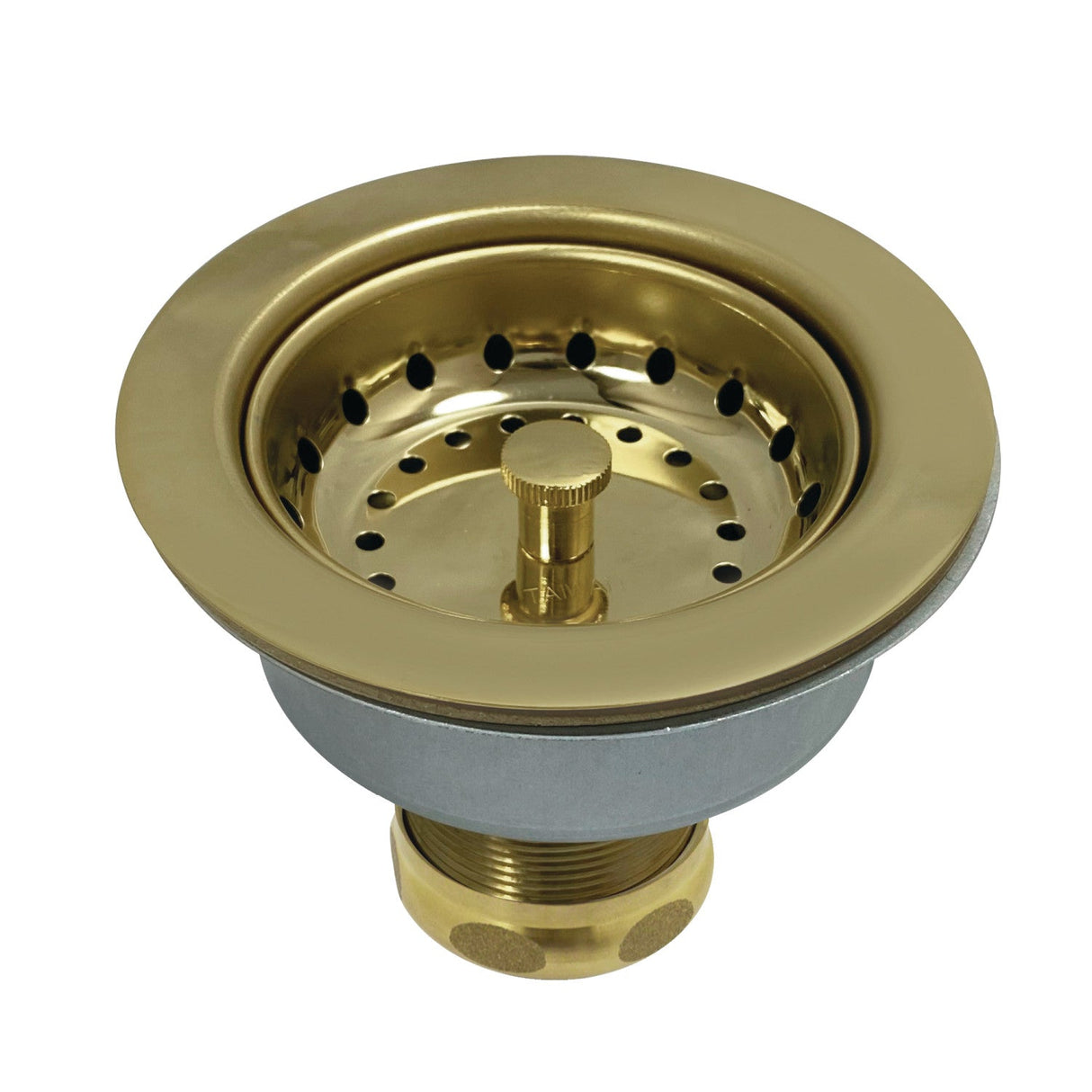 Tacoma K112PB 3-1/2 Inch Kitchen Sink Basket Strainer Only, Polished Brass