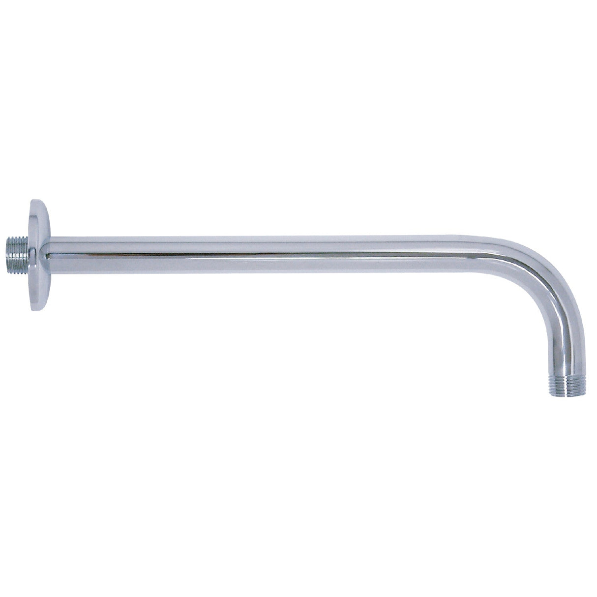Claremont K117A1 17-Inch J-Shaped Rain Drop Shower Arm with Flange, Polished Chrome