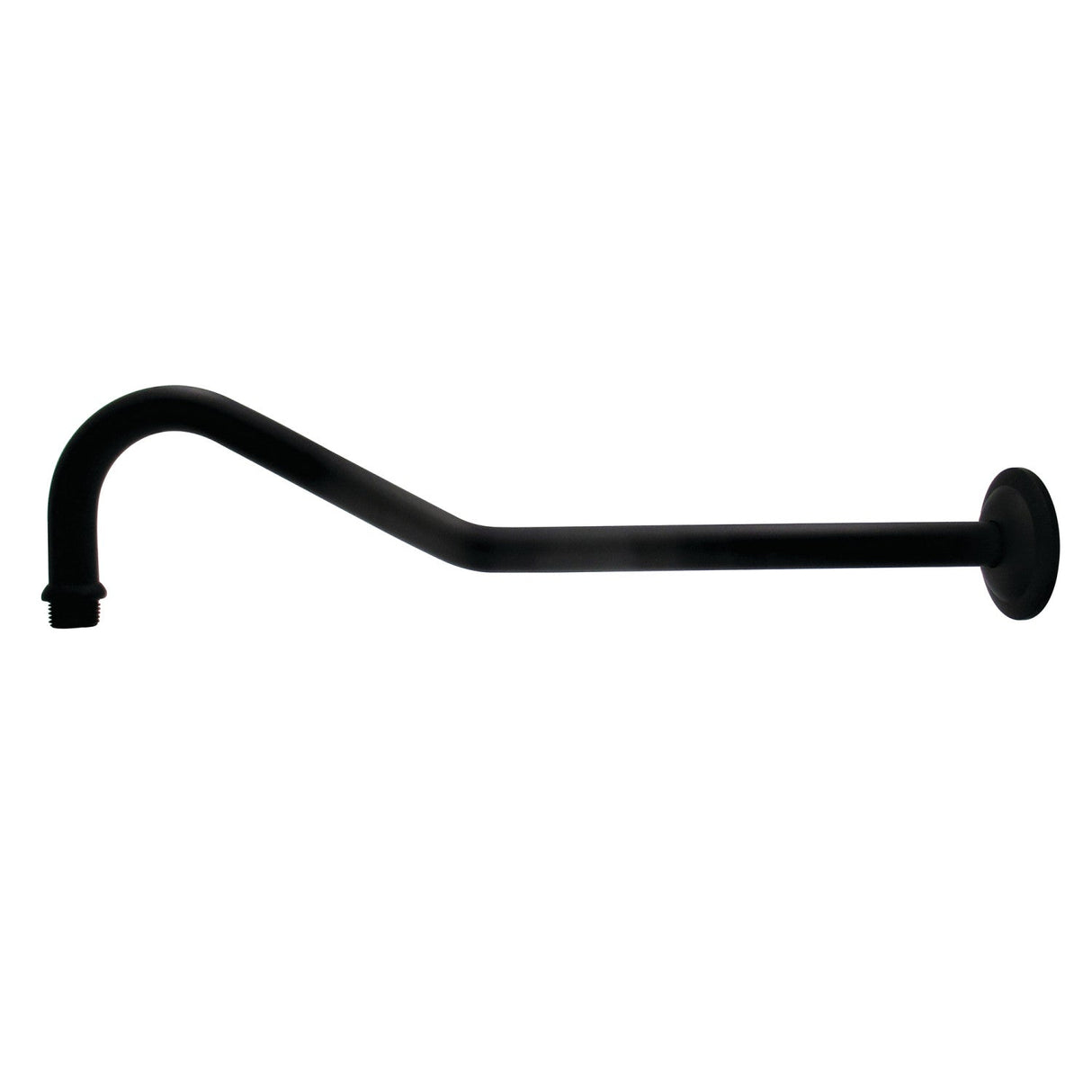 Shower Scape K117C0 17-Inch Sheppard's Hook Rain Drop Shower Arm with Flange, Matte Black