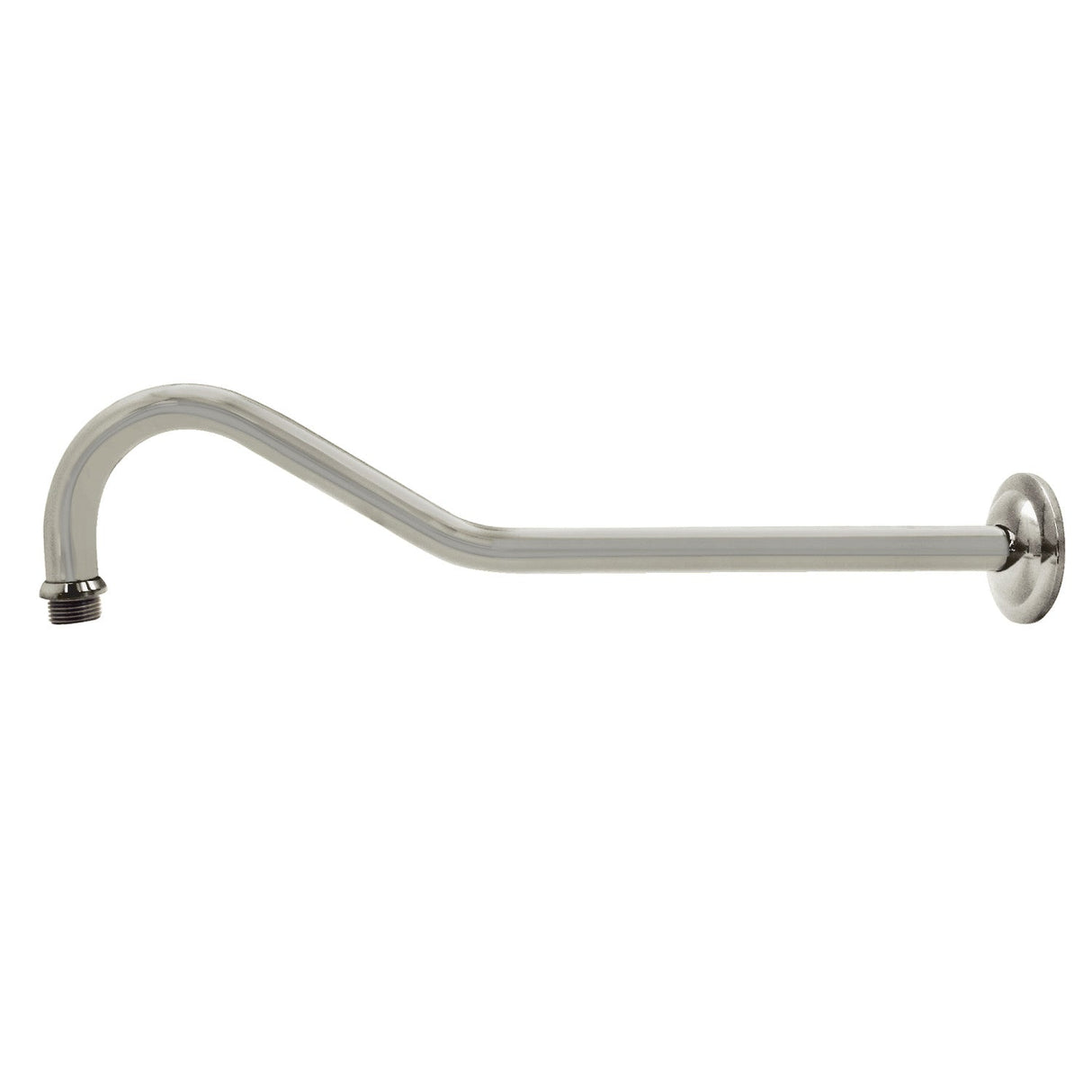 Shower Scape K117C6 17-Inch Sheppard's Hook Rain Drop Shower Arm with Flange, Polished Nickel