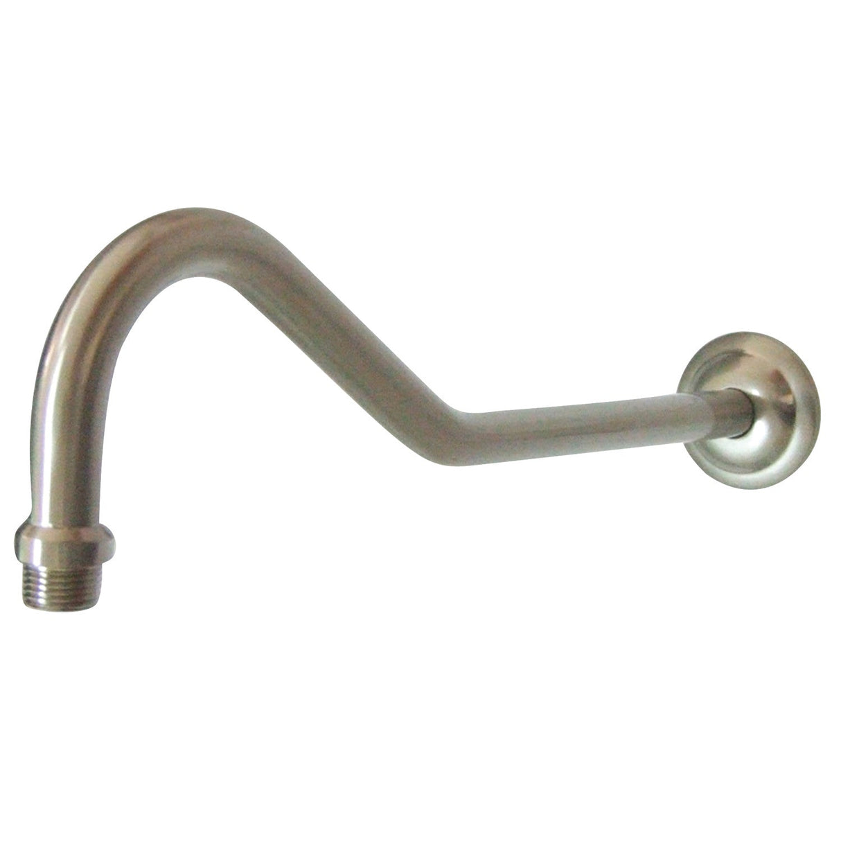 Shower Scape K117C8 17-Inch Sheppard's Hook Rain Drop Shower Arm with Flange, Brushed Nickel