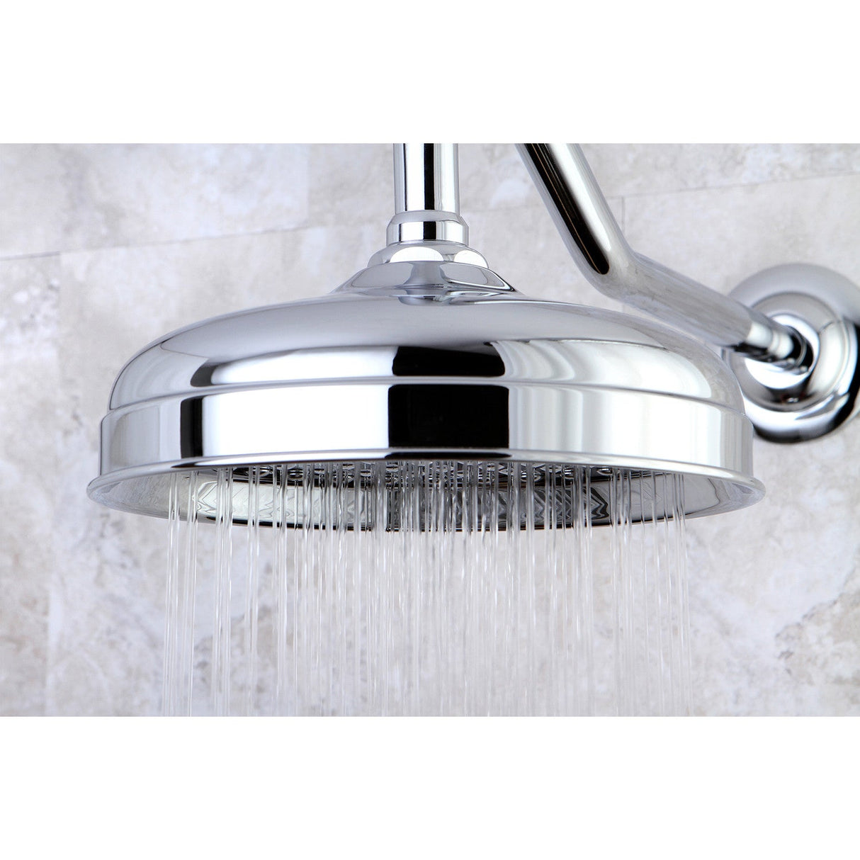Victorian K124A1 8-Inch Brass Shower Head, Polished Chrome