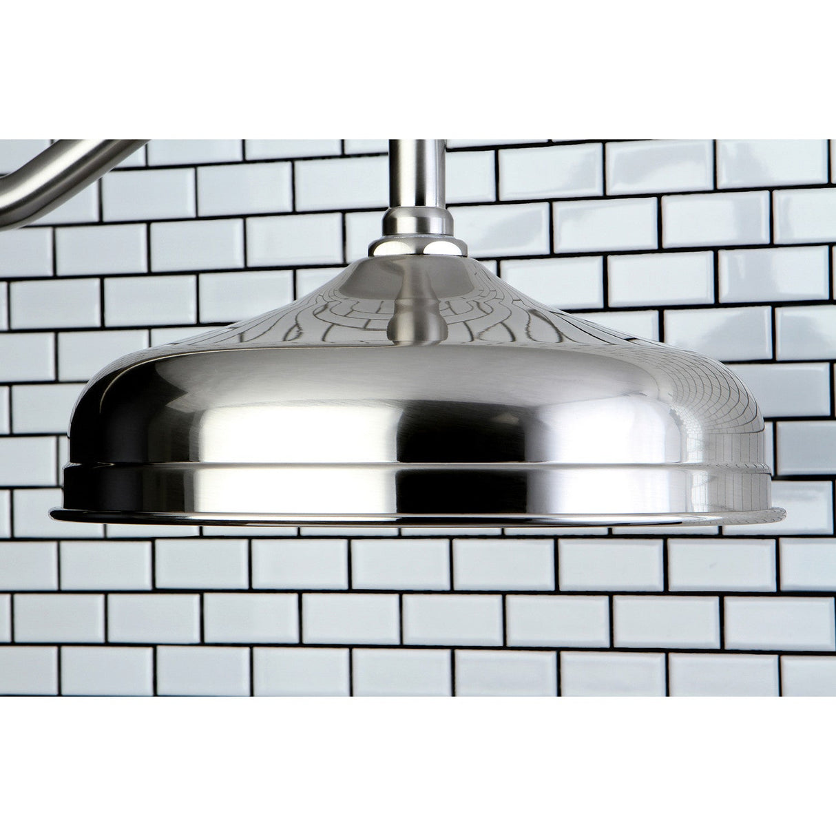 Victorian K125A8 10-Inch Brass Shower Head, Brushed Nickel
