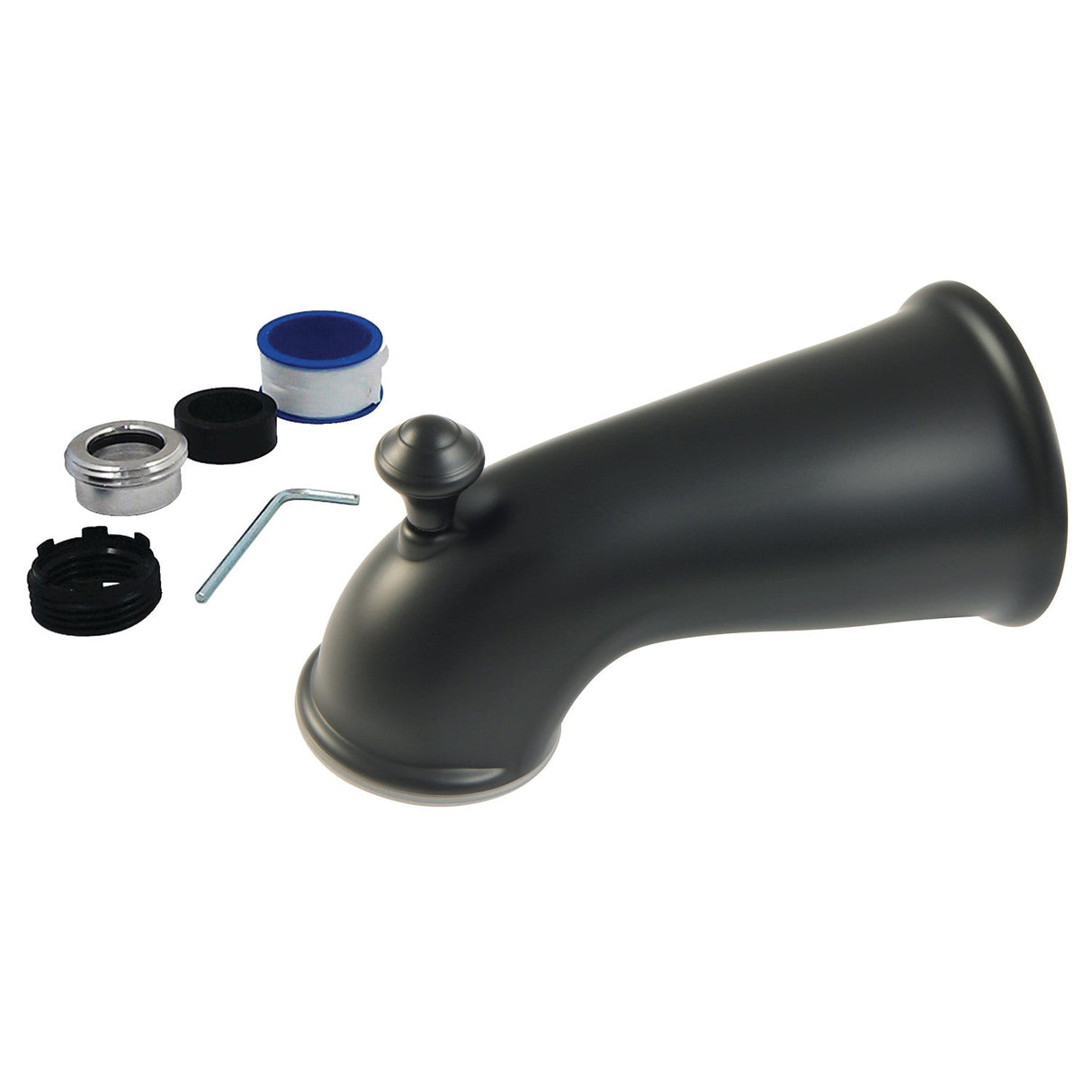 Shower Scape K1275A0 6-Inch Universal Diverter Tub Spout, Matte Black