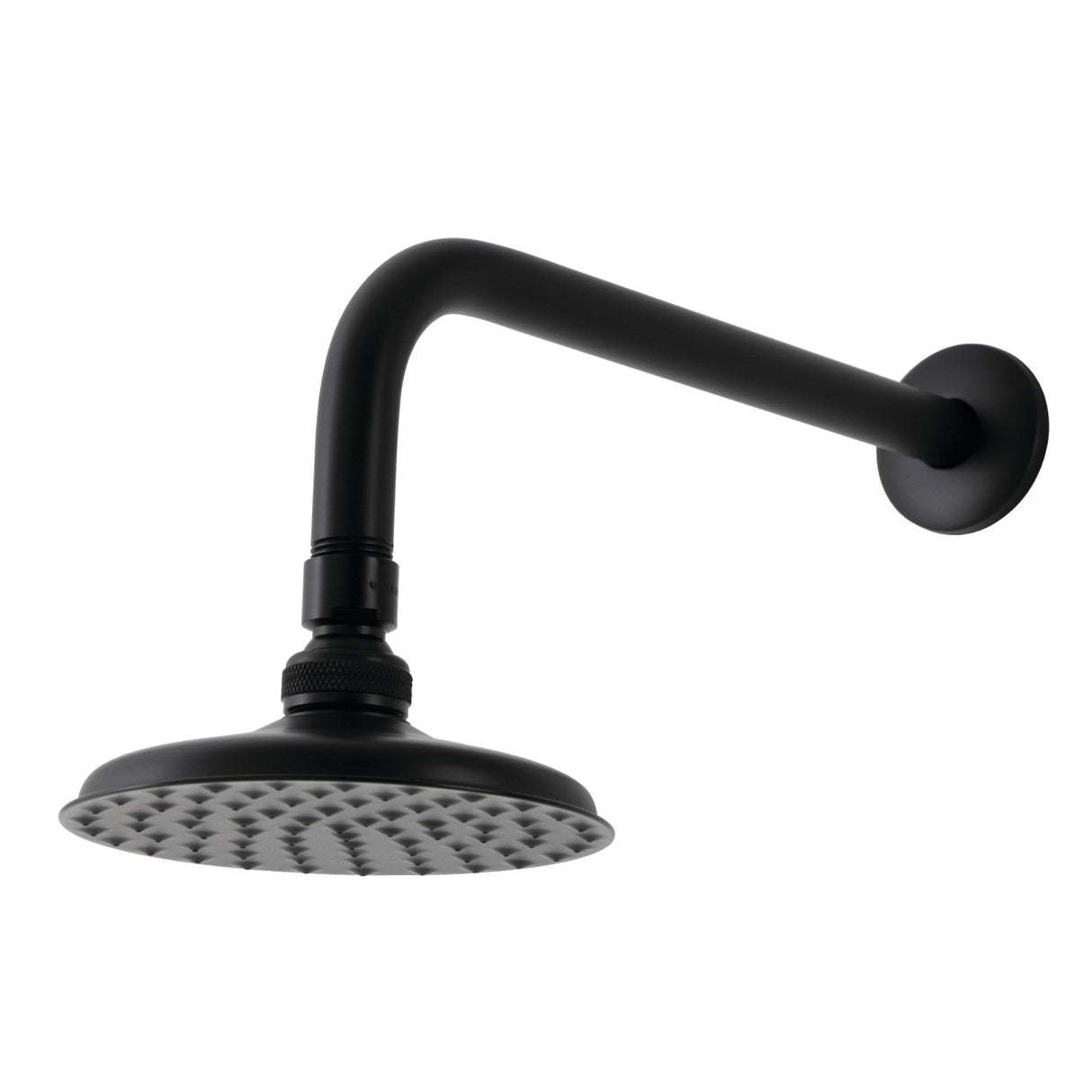 Victorian K135A0CK 5-1/4 Inch Brass Shower Head with 12-Inch Shower Arm, Matte Black