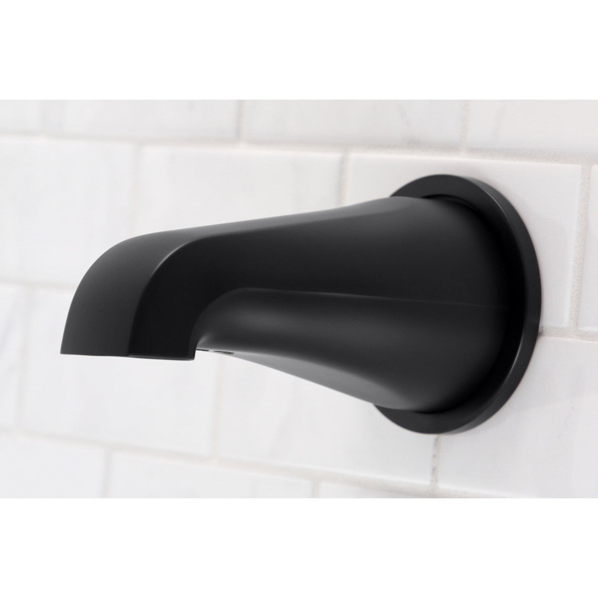 Shower Scape K187E0 5-Inch Non-Diverter Tub Spout with Flange, Matte Black