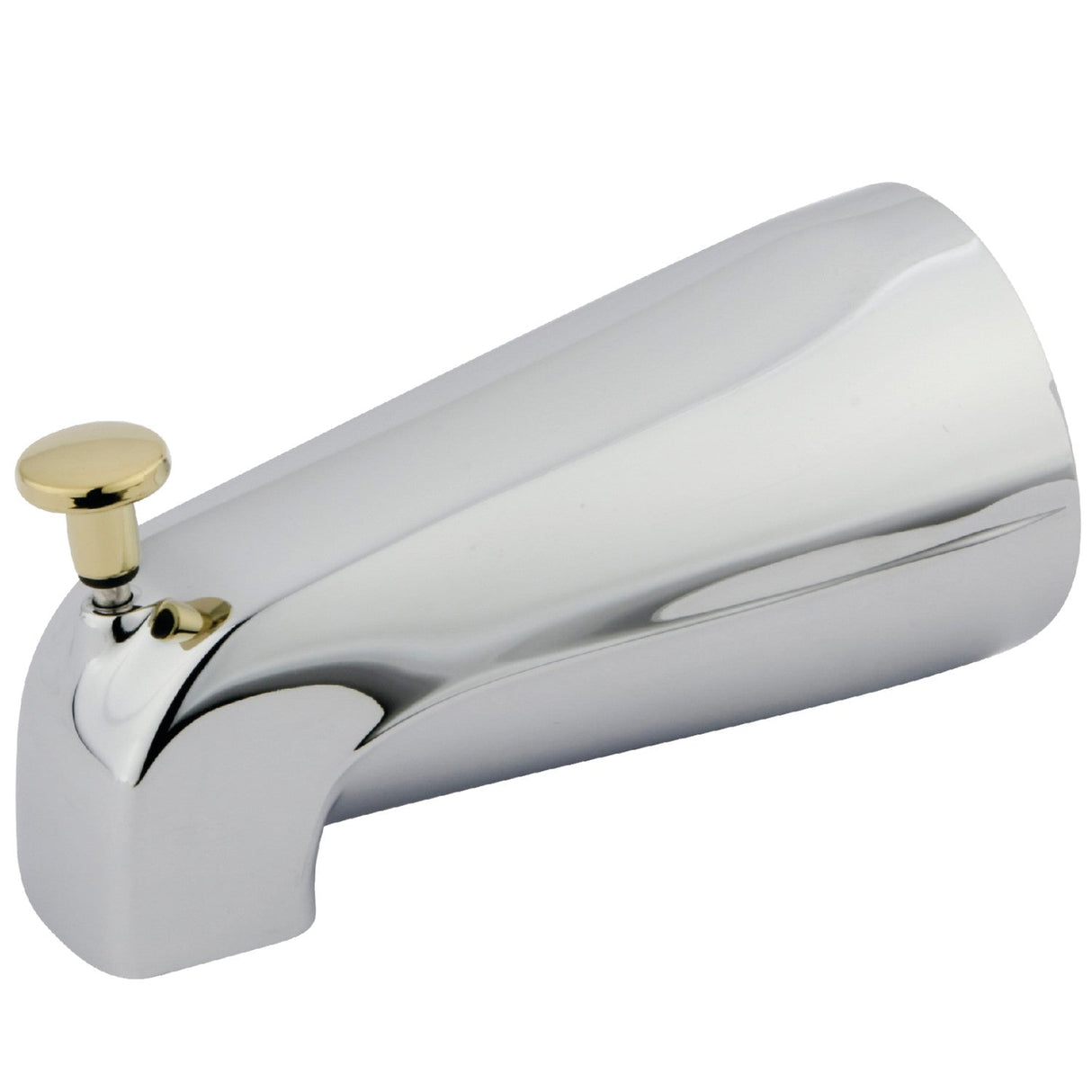 Shower Scape K188A4 5-1/4 Inch Diverter Tub Spout, Polished Chrome/Polished Brass