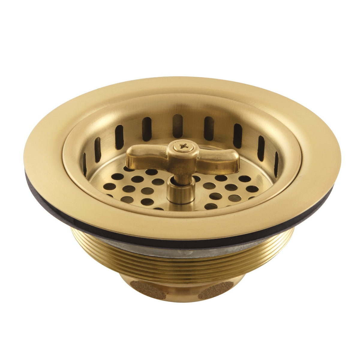Tacoma K212BB 3-1/2 Inch Kitchen Sink Basket Strainer Only, Brushed Brass
