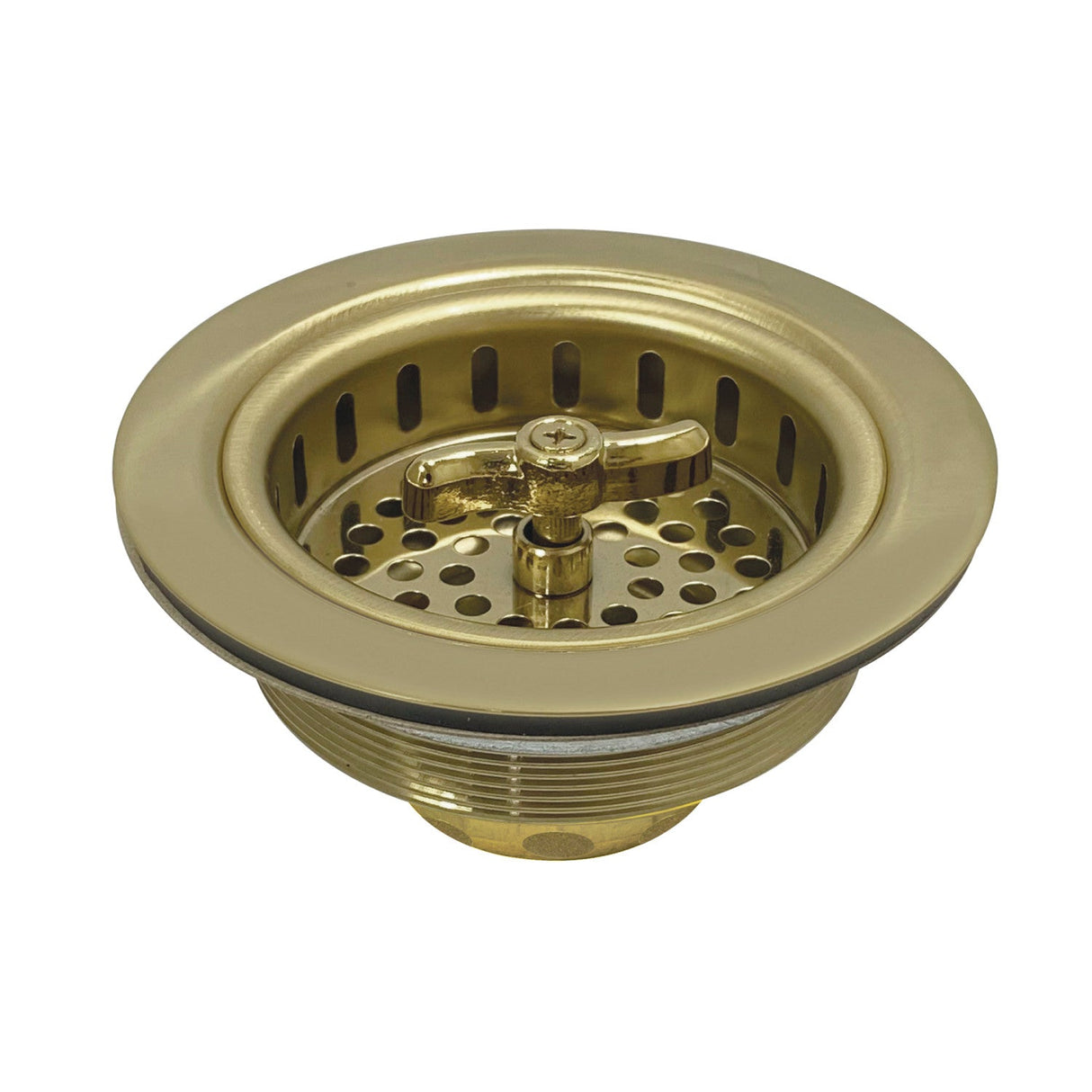Tacoma K212PB 3-1/2 Inch Kitchen Sink Basket Strainer Only, Polished Brass