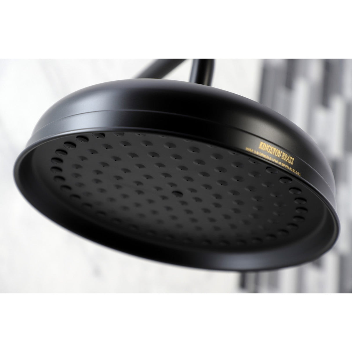 Shower Scape K225K10 10-Inch Brass Shower Head with 17-Inch Shower Arm, Matte Black