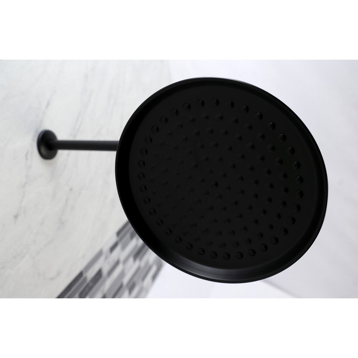 Shower Scape K225K10 10-Inch Brass Shower Head with 17-Inch Shower Arm, Matte Black