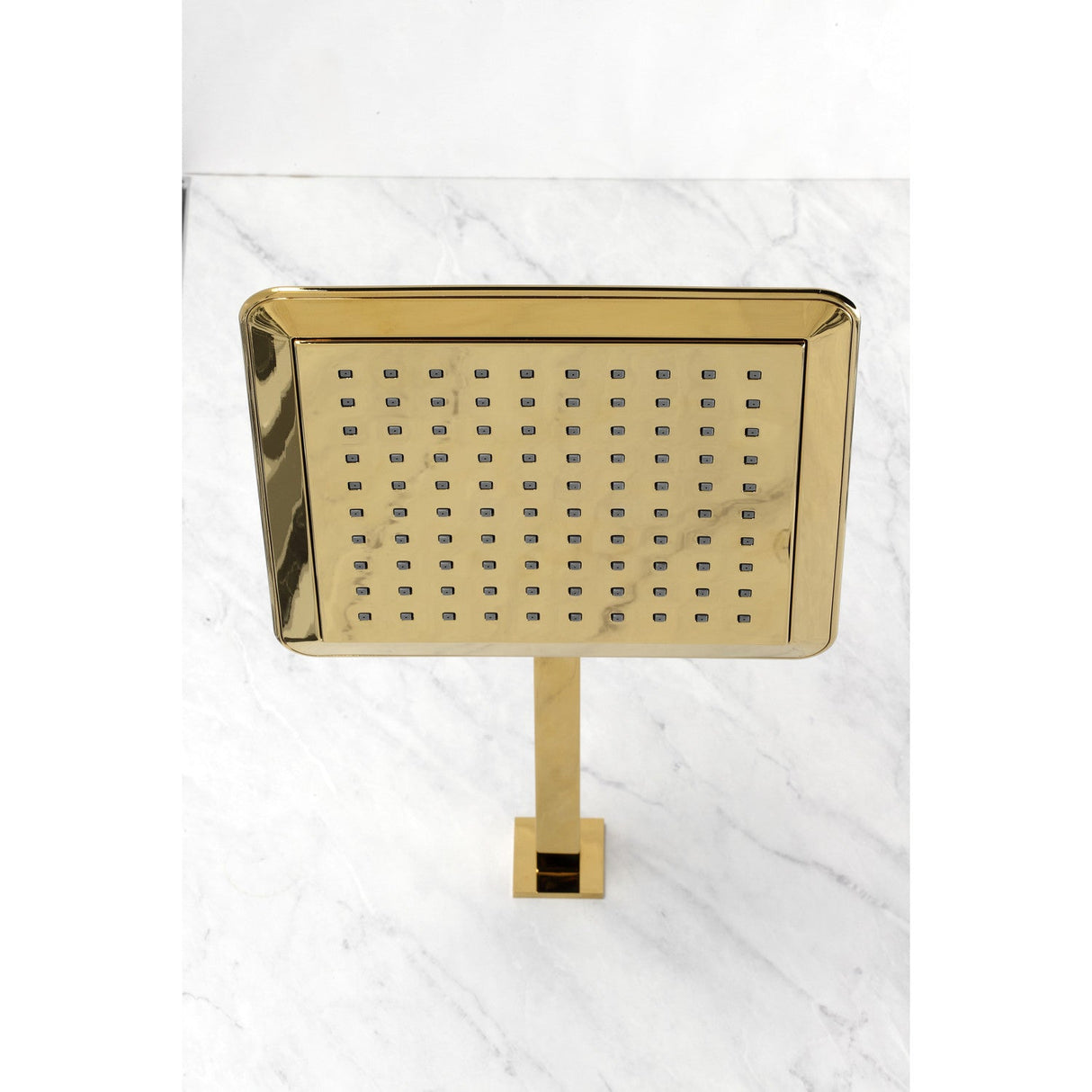 Shower Scape K251A2CK 9-5/8 Inch Square Shower Head with Shower Arm, Polished Brass