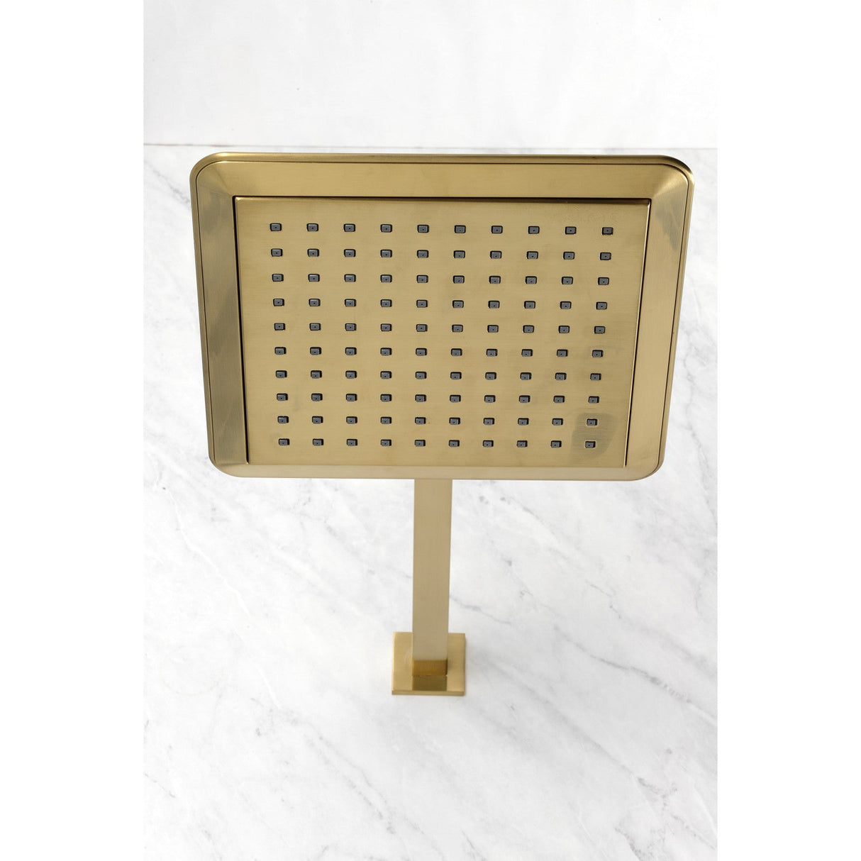 Shower Scape K251A7CK 9-5/8 Inch Square Shower Head with Shower Arm, Brushed Brass
