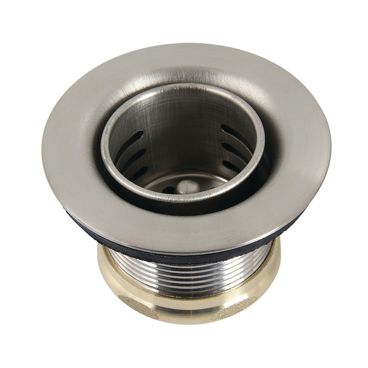 Portland K451BBN Stainless Steel Bar Sink Basket Strainer, Brushed Nickel