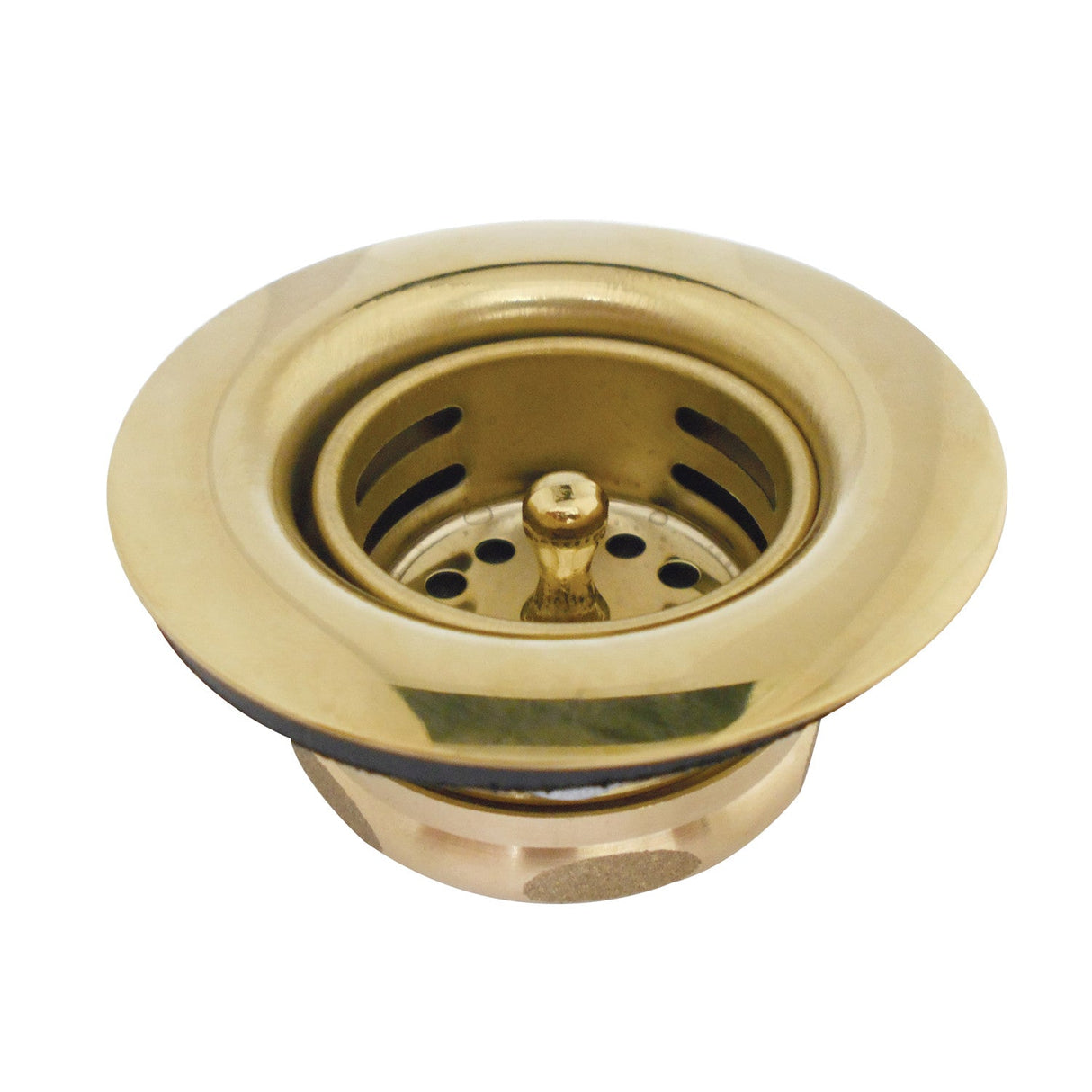 Tacoma K461BPB Stainless Steel Bar Sink Basket Strainer with Brass Nut, Polished Brass