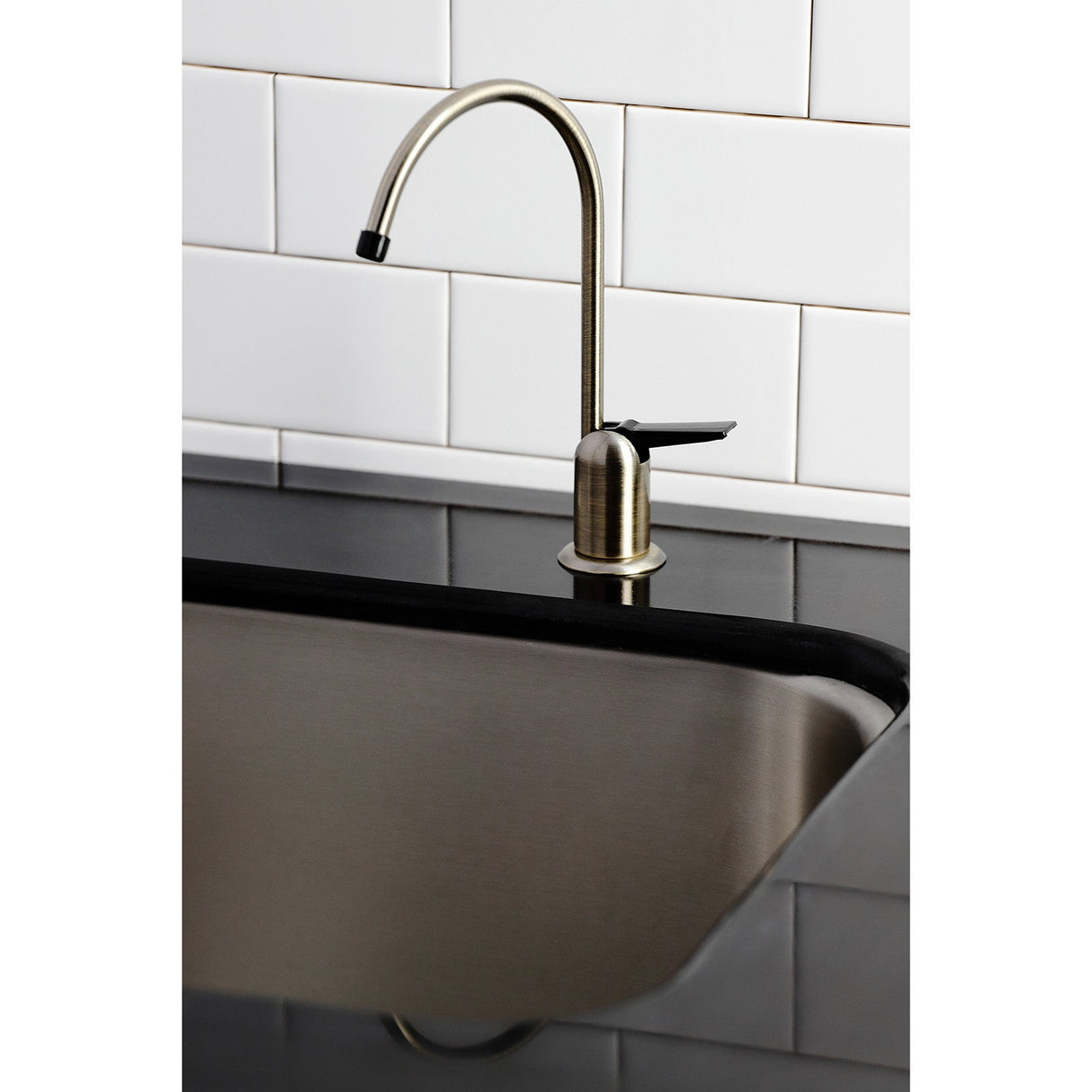 Americana K6193 Single-Handle 1-Hole Deck Mount Water Filtration Faucet, Antique Brass