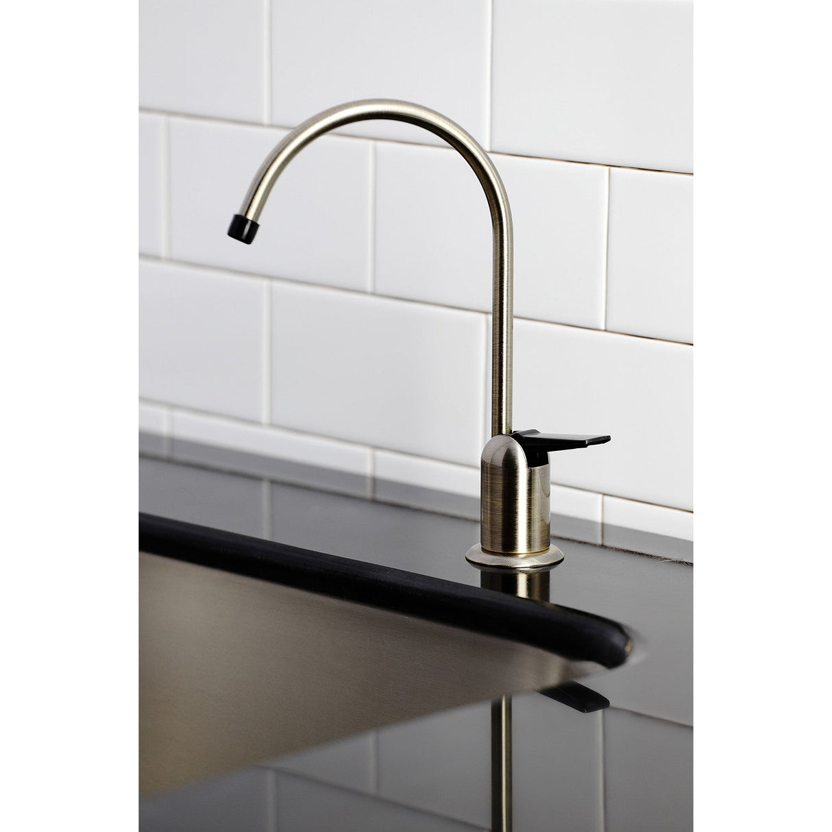 Americana K6193 Single-Handle 1-Hole Deck Mount Water Filtration Faucet, Antique Brass