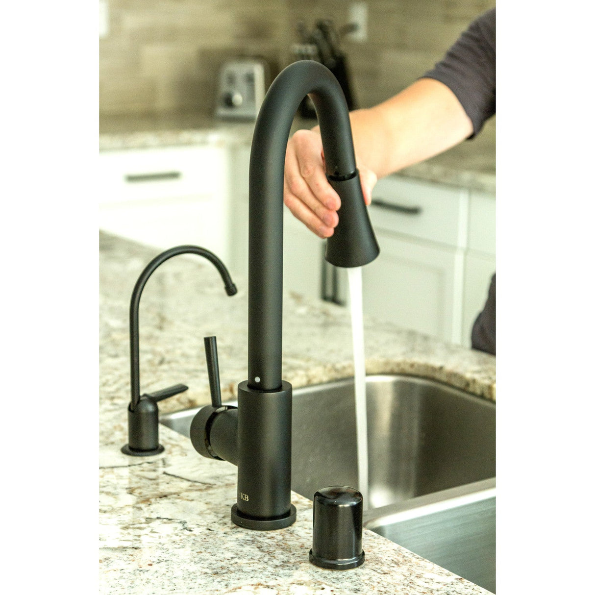 Trimscape K811MB Dishwasher Air Gap with Brass Cover, Matte Black