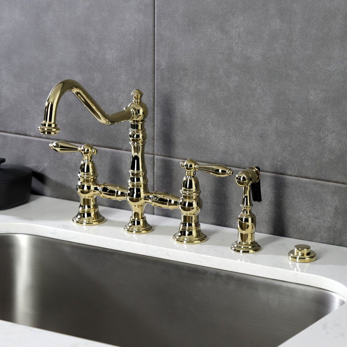 Trimscape KA212 Garbage Disposal Air Switch Button, Polished Brass