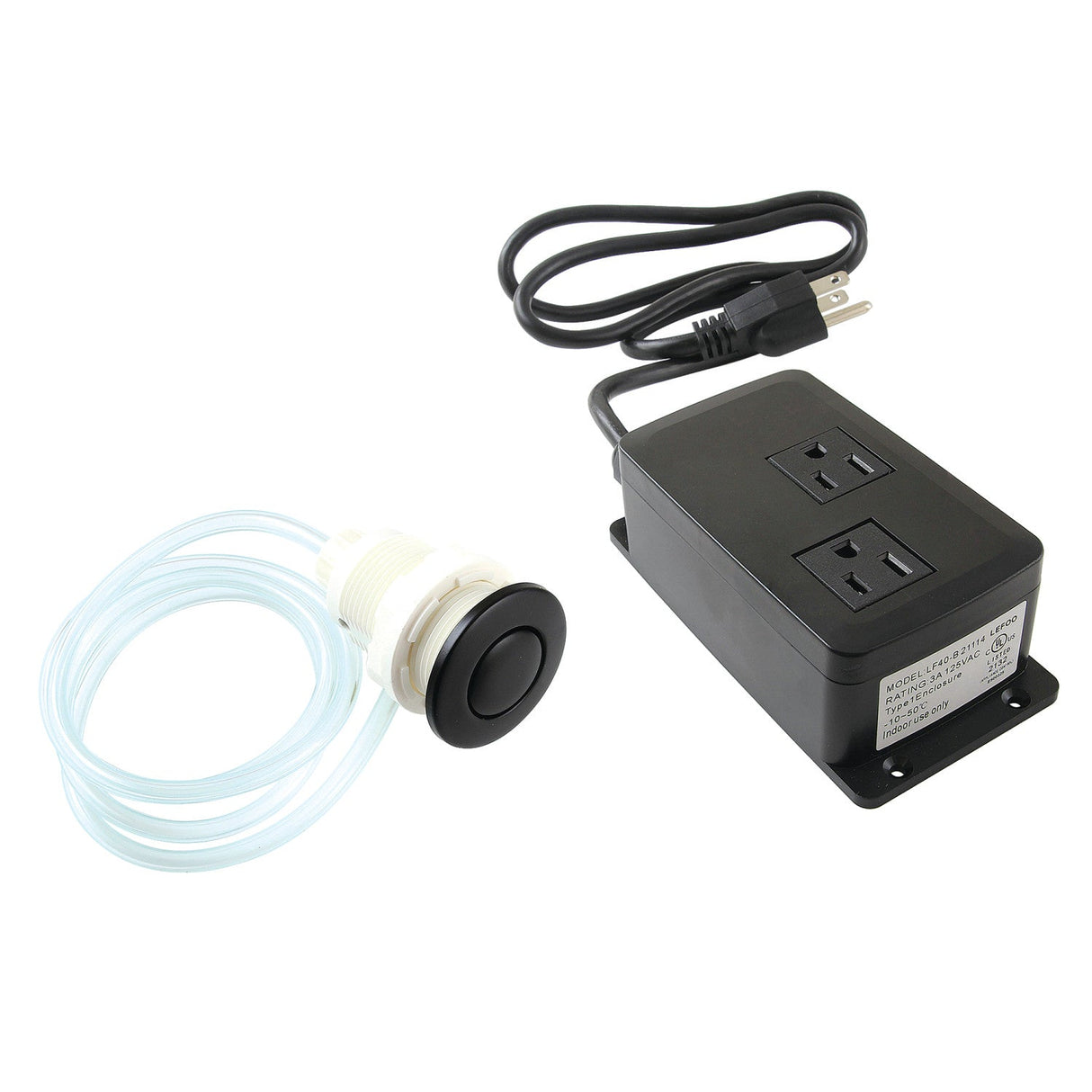 Trimscape KADK310 Dual Outlet Garbage Disposal Air Switch Kit, Matte Black