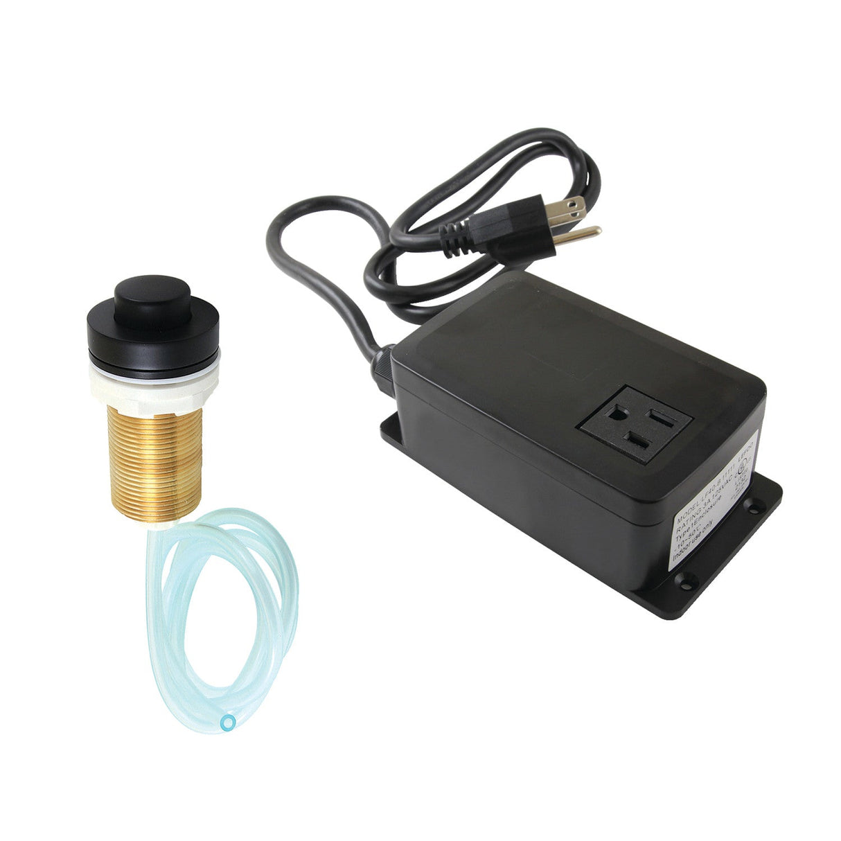 Gourmetier KAMSK210 Single Outlet Garbage Disposal Air Switch Kit, Matte Black