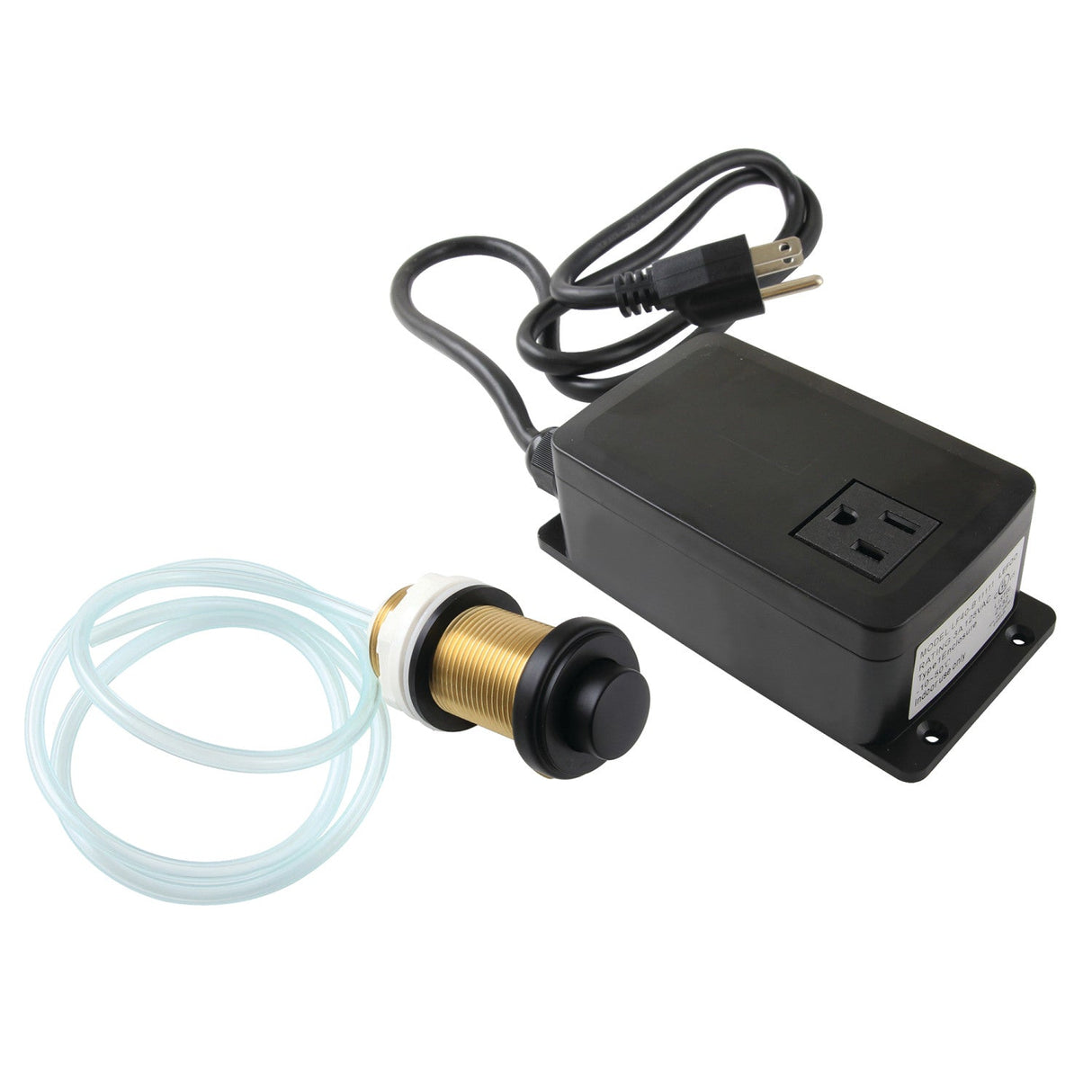 Trimscape KASK210 Single Outlet Garbage Disposal Air Switch Kit, Matte Black