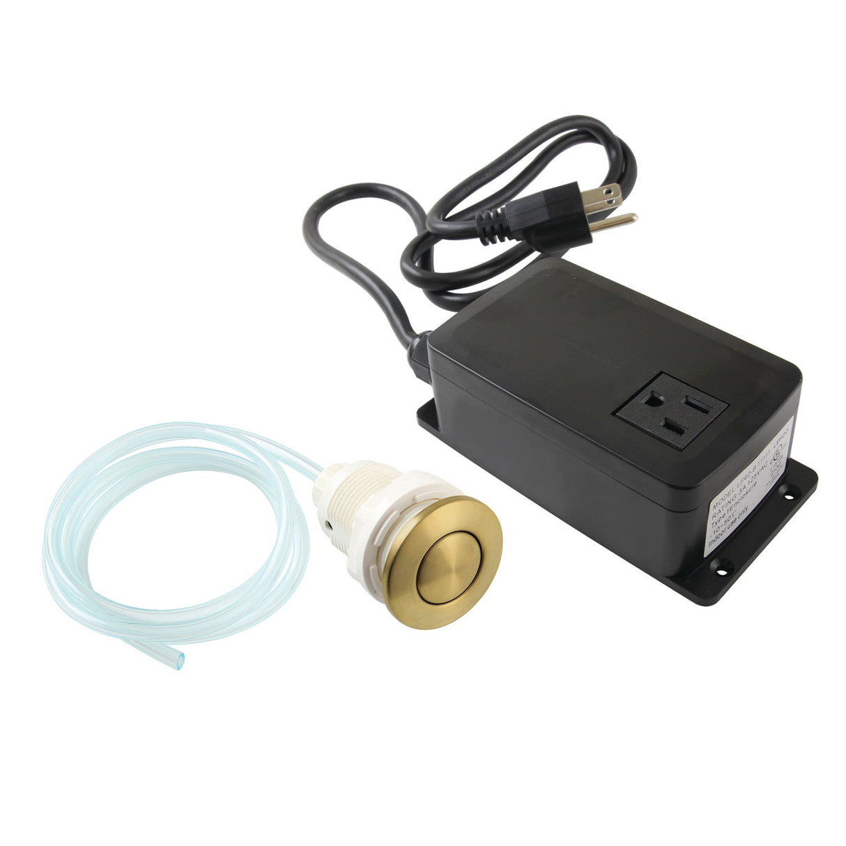 Trimscape KASK317 Single Outlet Garbage Disposal Air Switch Kit, Brushed Brass