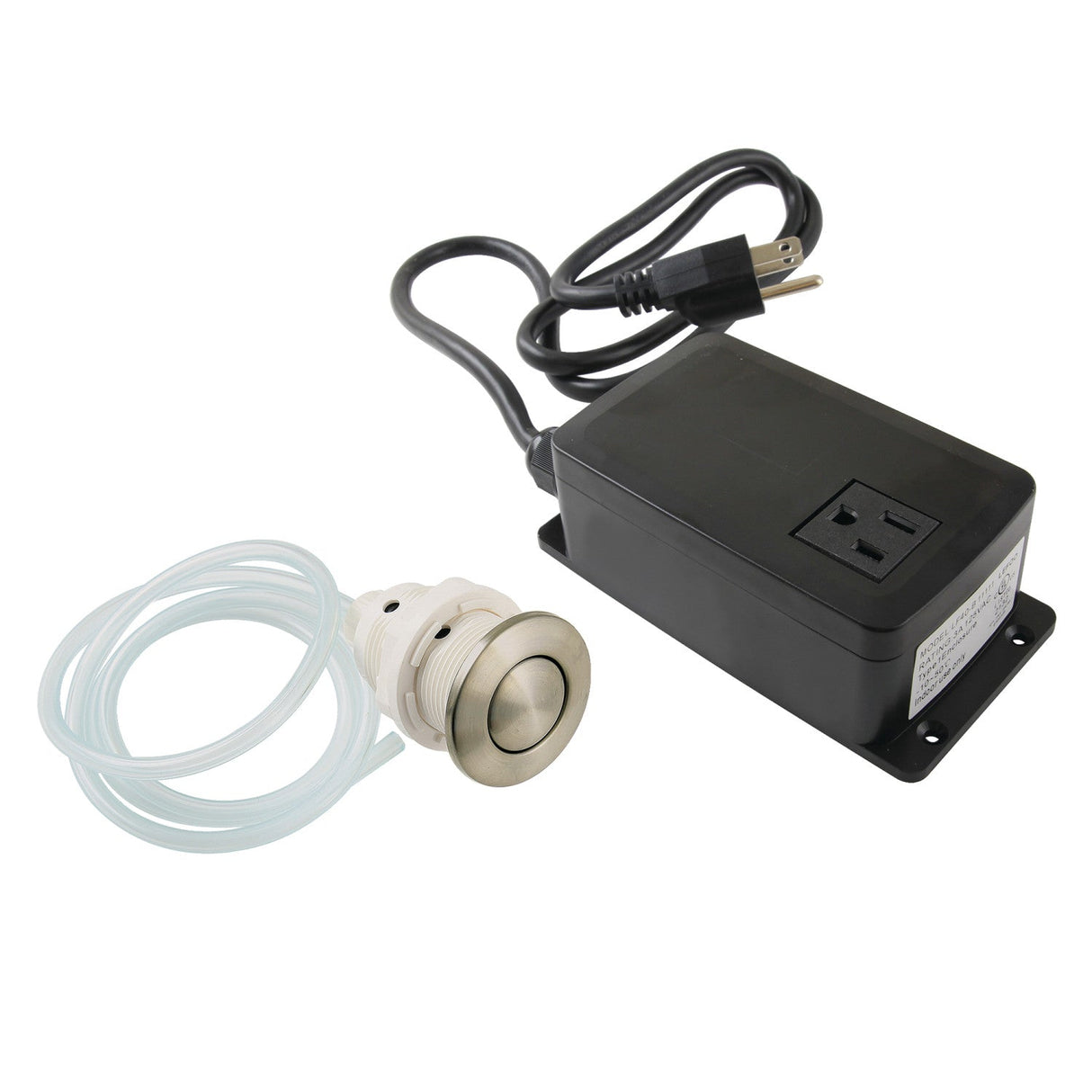 Trimscape KASK318 Single Outlet Garbage Disposal Air Switch Kit, Brushed Nickel