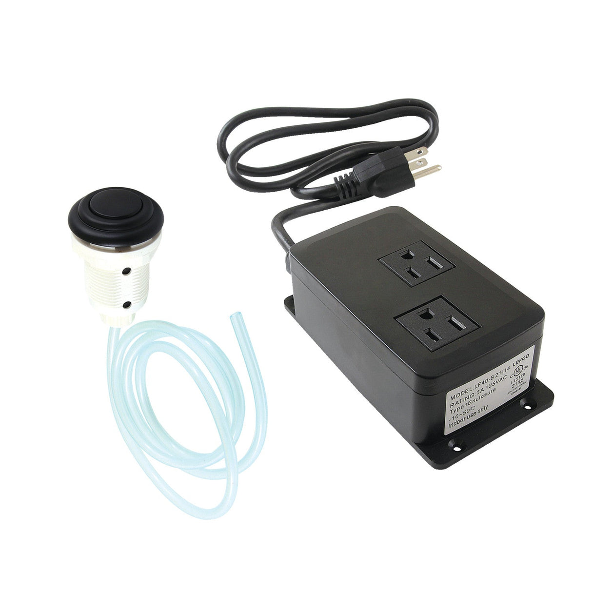 Gourmetier KATDK310 Dual Outlet Garbage Disposal Air Switch Kit, Matte Black