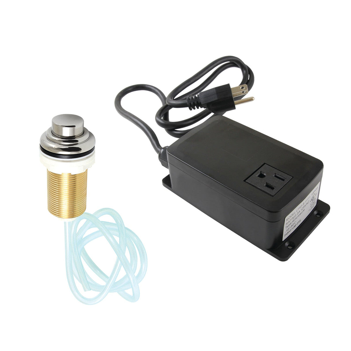 Gourmetier KATSK216 Single Outlet Garbage Disposal Air Switch Kit, Polished Nickel