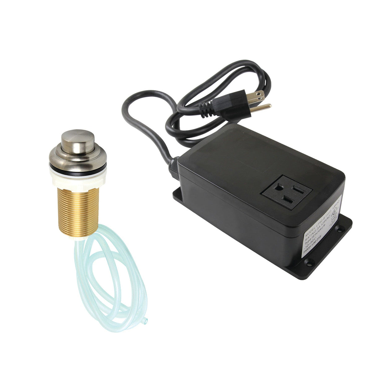 Gourmetier KATSK218 Single Outlet Garbage Disposal Air Switch Kit, Brushed Nickel