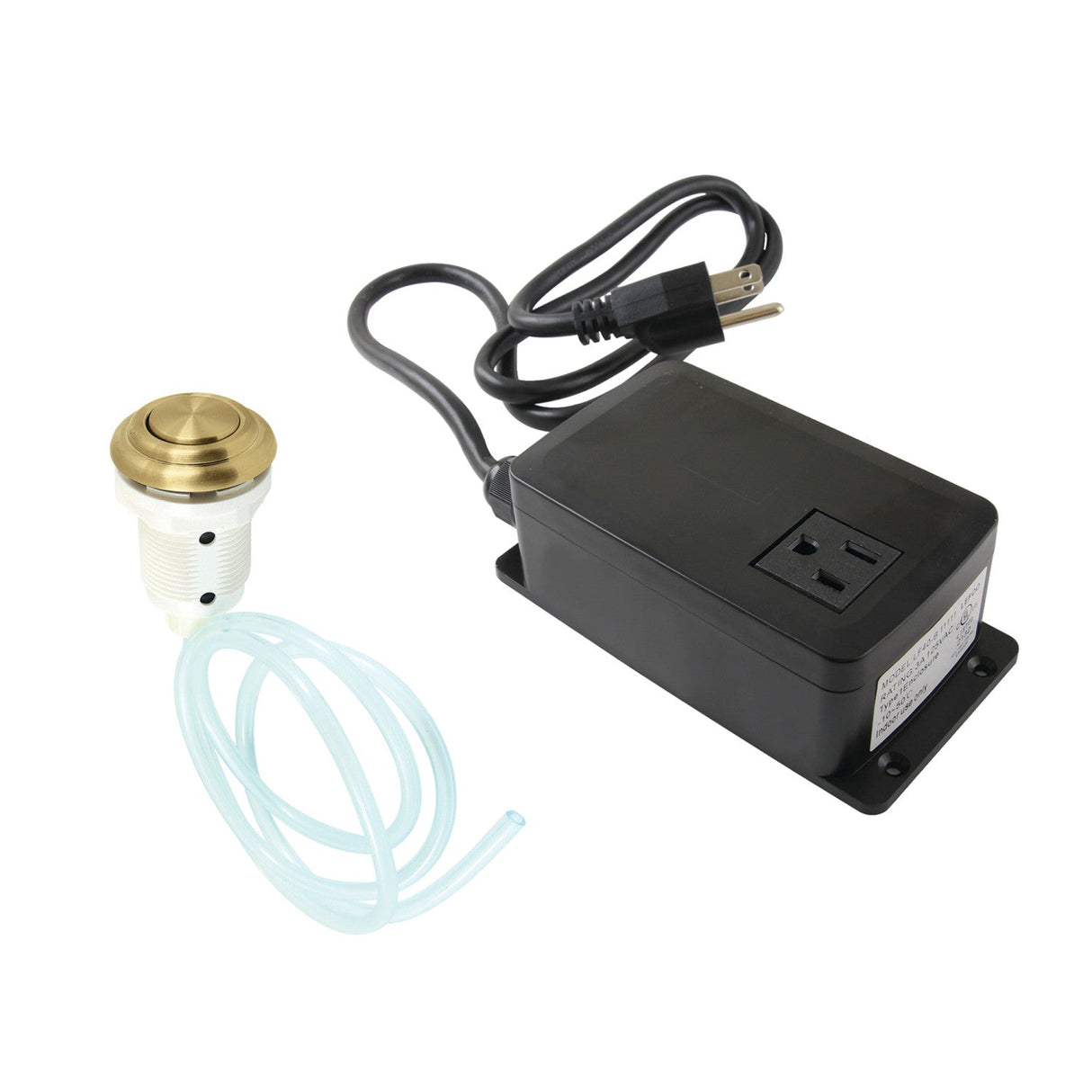 Gourmetier KATSK317 Single Outlet Garbage Disposal Air Switch Kit, Brushed Brass