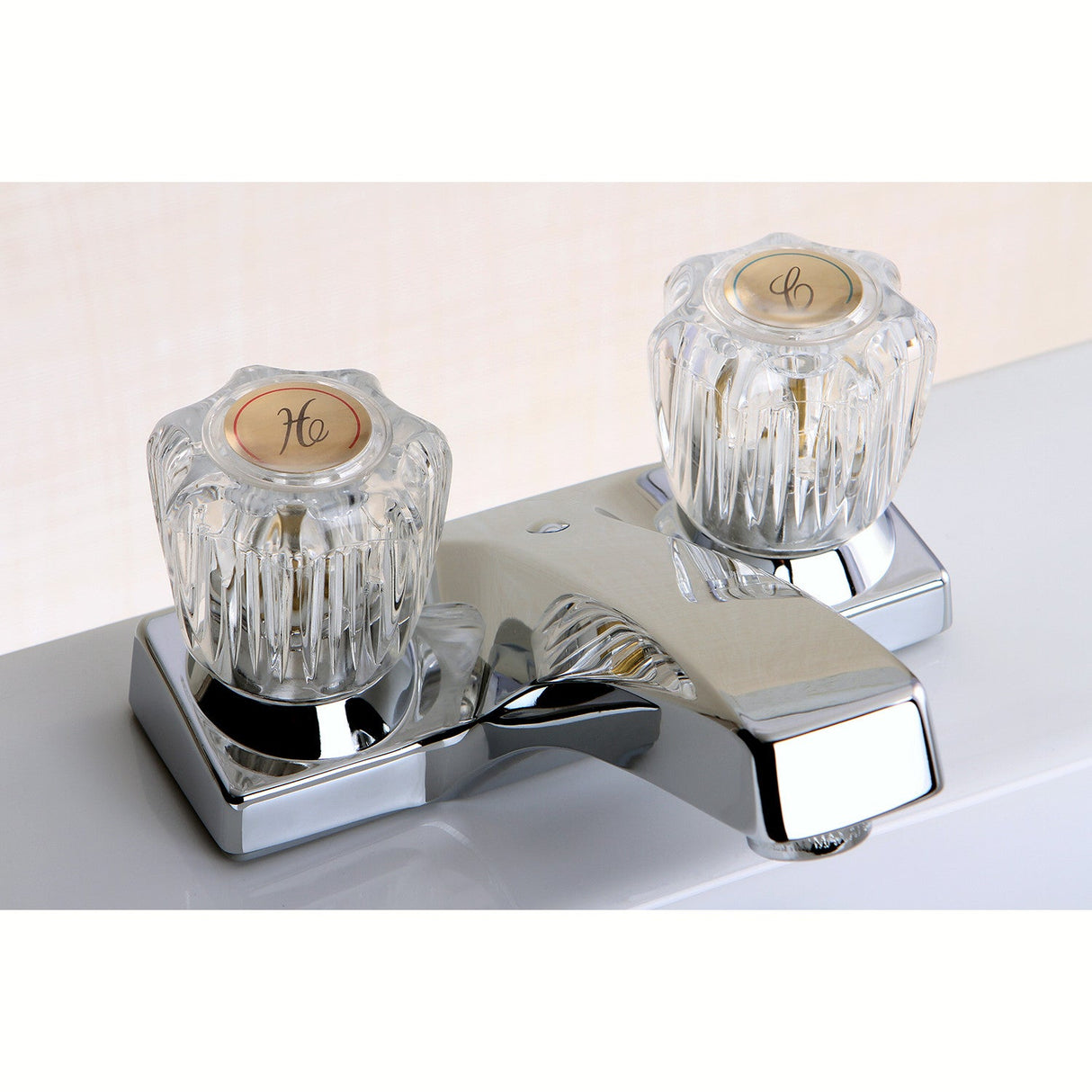 Columbia KB101LP Two-Handle 3-Hole Deck Mount 4" Centerset Bathroom Faucet, Polished Chrome