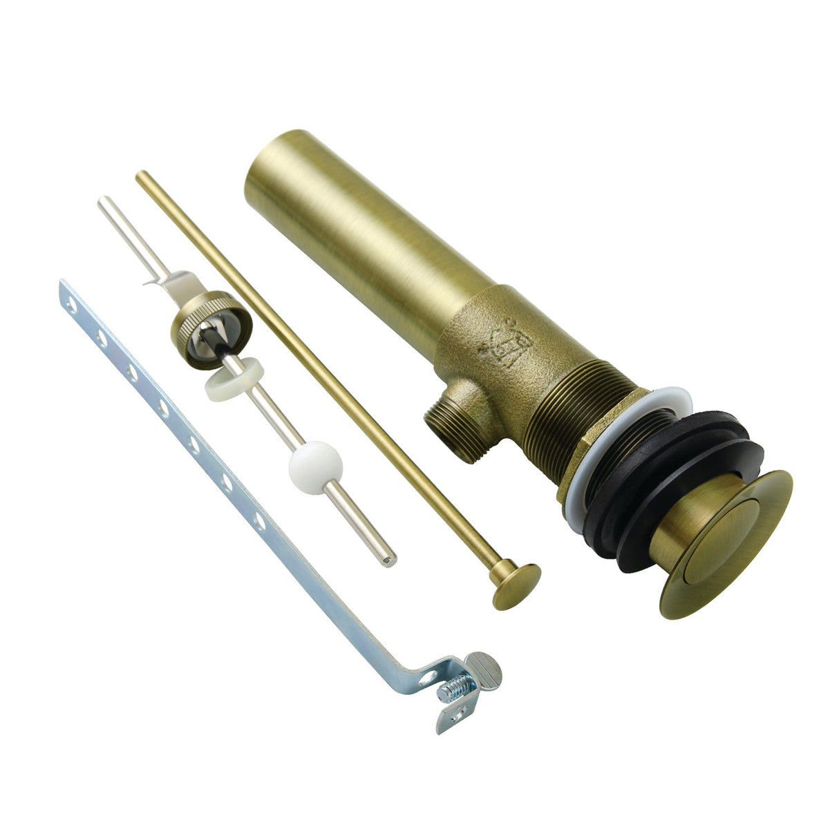 Made To Match KB1113 Brass Pop-Up Bathroom Sink Drain with Overflow, 22 Gauge, Antique Brass