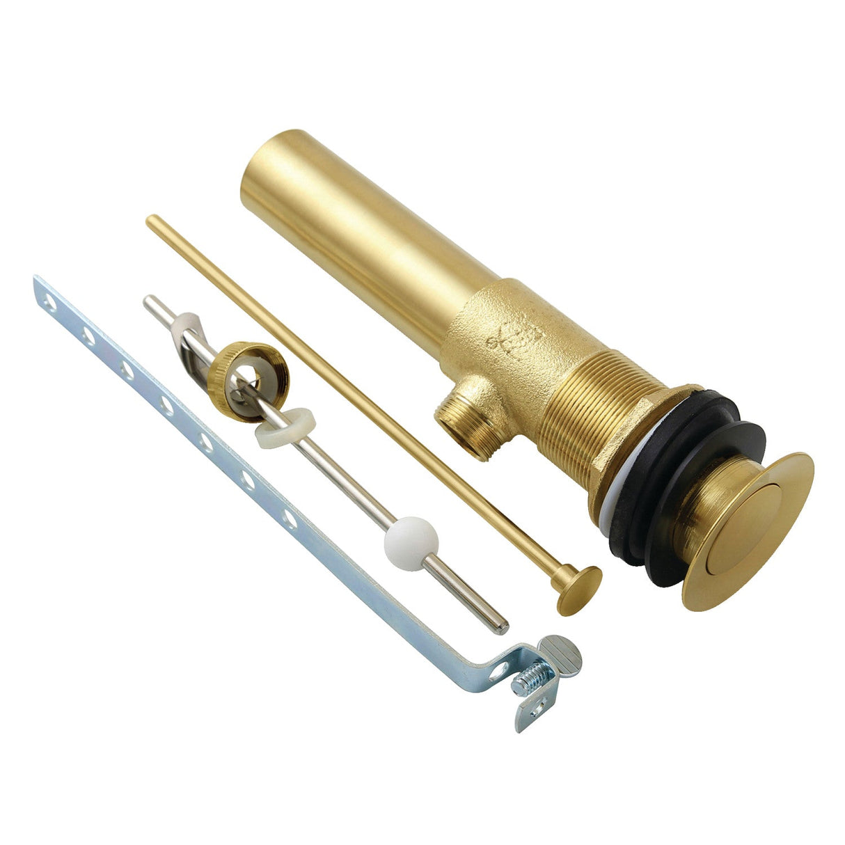 Made To Match KB1117 Brass Pop-Up Bathroom Sink Drain with Overflow, 22 Gauge, Brushed Brass