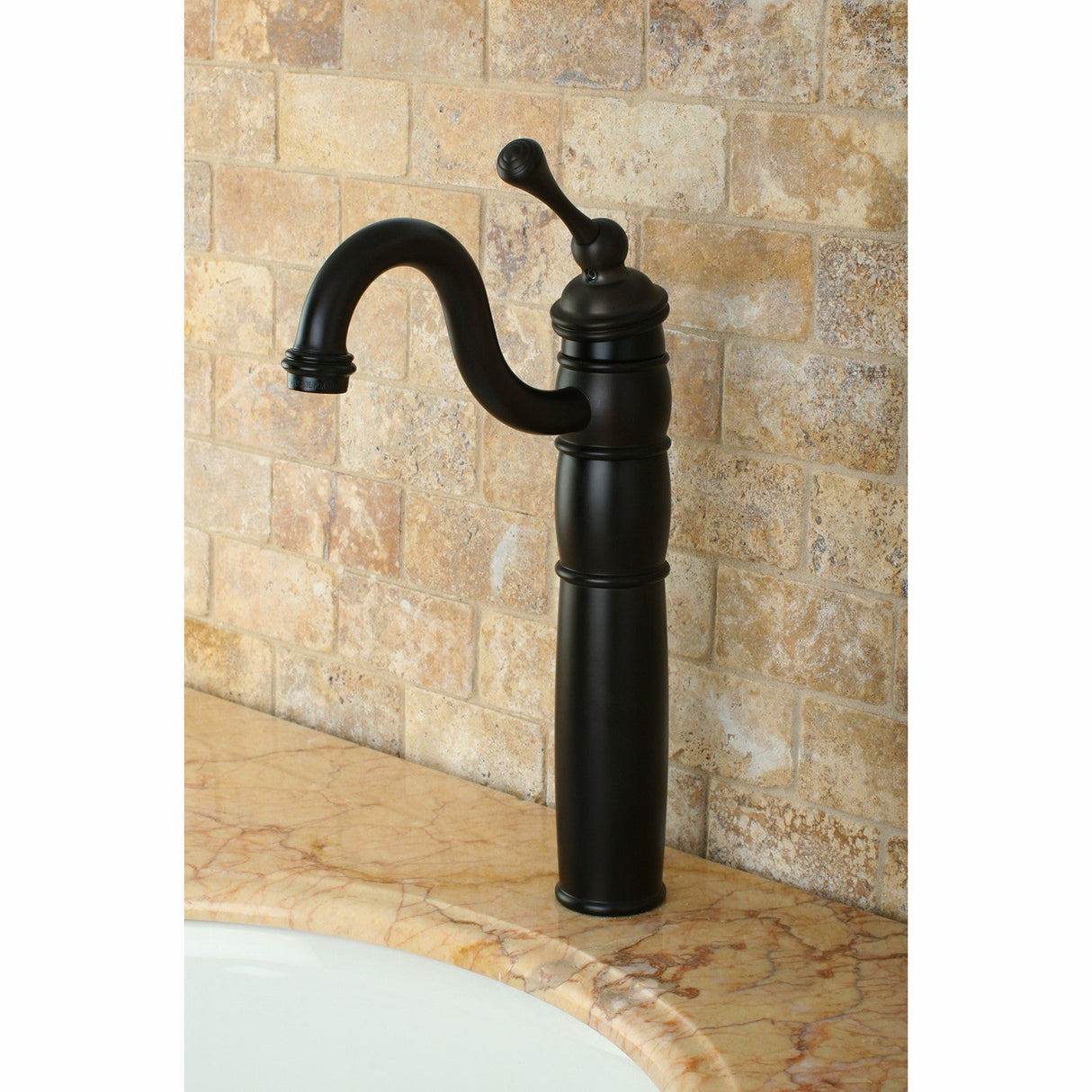 Heritage KB1425BL Single-Handle 1-Hole Deck Mount Vessel Faucet, Oil Rubbed Bronze